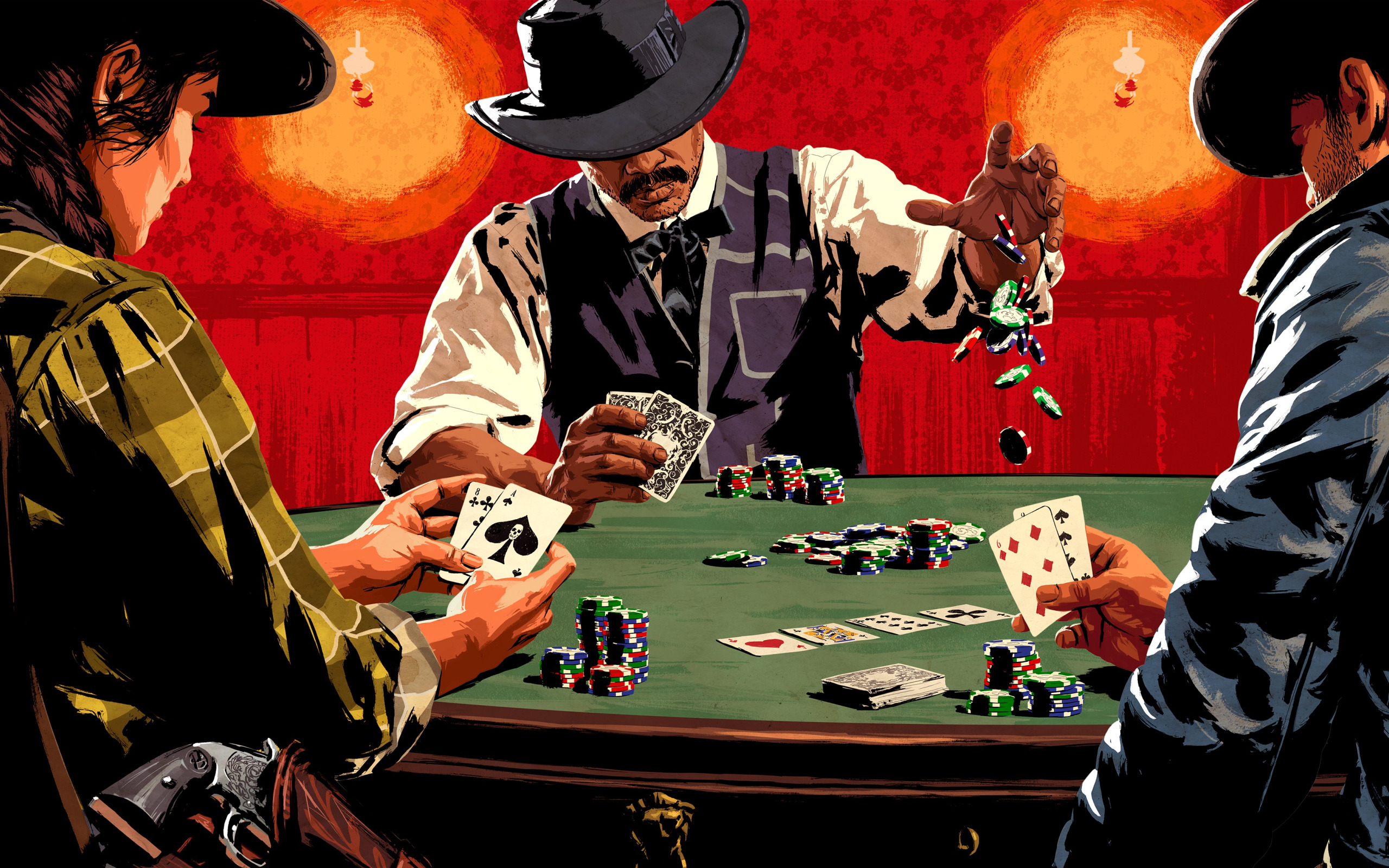 Карты деньги стол. Игра про Покер на диком западе. Покер арт. Картежники картина. Ковбой Покер.
