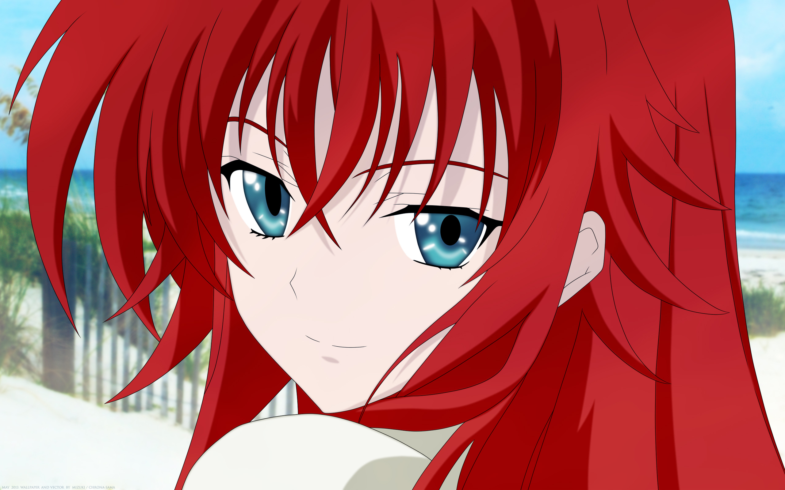 Обои Female, Single, Highschool DxD, Rias Gremory на телефон и рабочий  стол, раздел арт, разрешение 2560x1600 - скачать