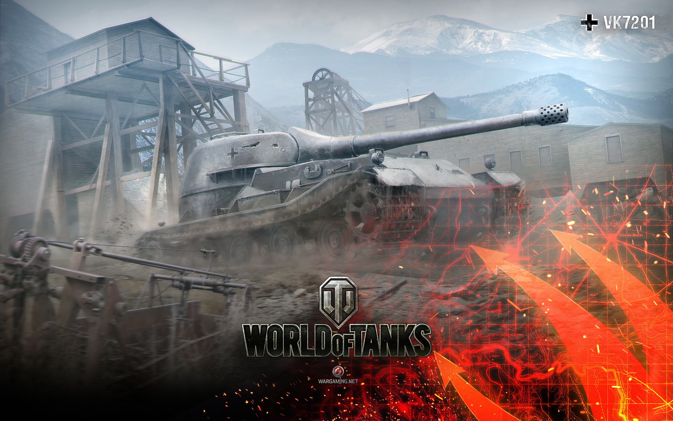 Обои WoT, World of Tanks, Мир Танков, Wargaming Net, Тяжёлый Танк, Вторая  Кампания, Глобальная Карта, VK 72.01(K) на телефон и рабочий стол, раздел  игры, разрешение 2560x1600 - скачать