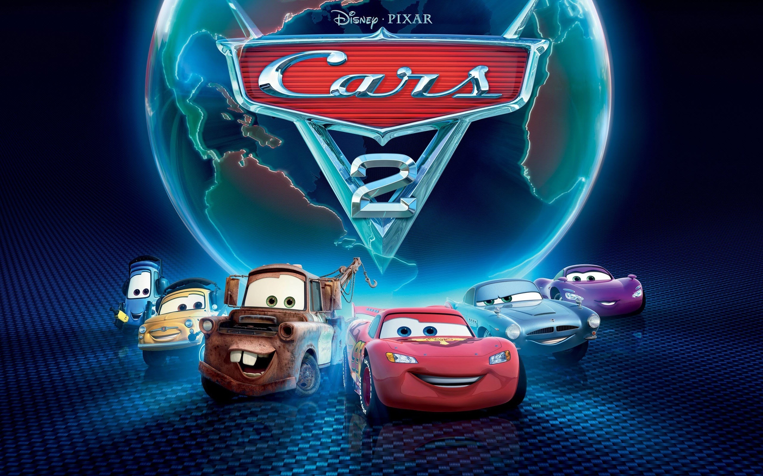 Обои pixar, disney, тачки 2, cars 2, луиджи, мэтр, холли делюкс, гвидо на  телефон и рабочий стол, раздел фильмы, разрешение 2560x1600 - скачать