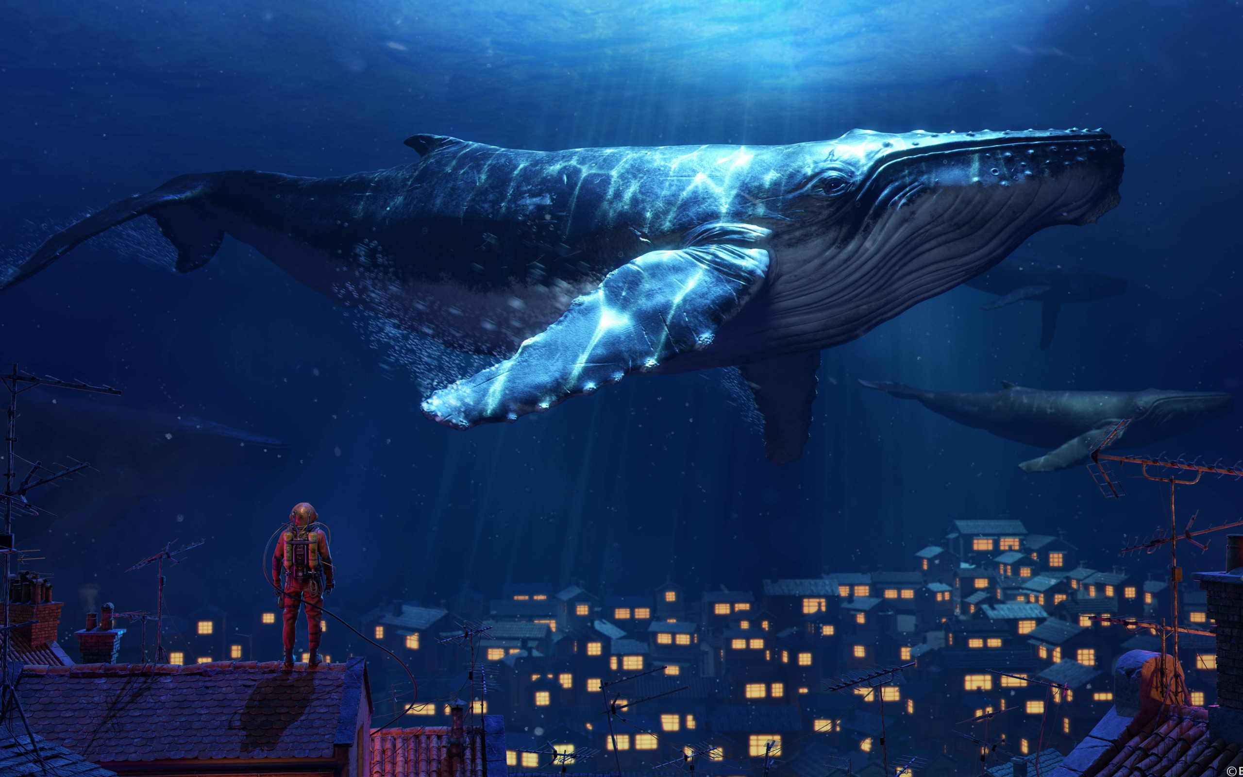 Кит обои на телефон. Киты. Синий кит в небе. Киты в океане. Фантастический кит.