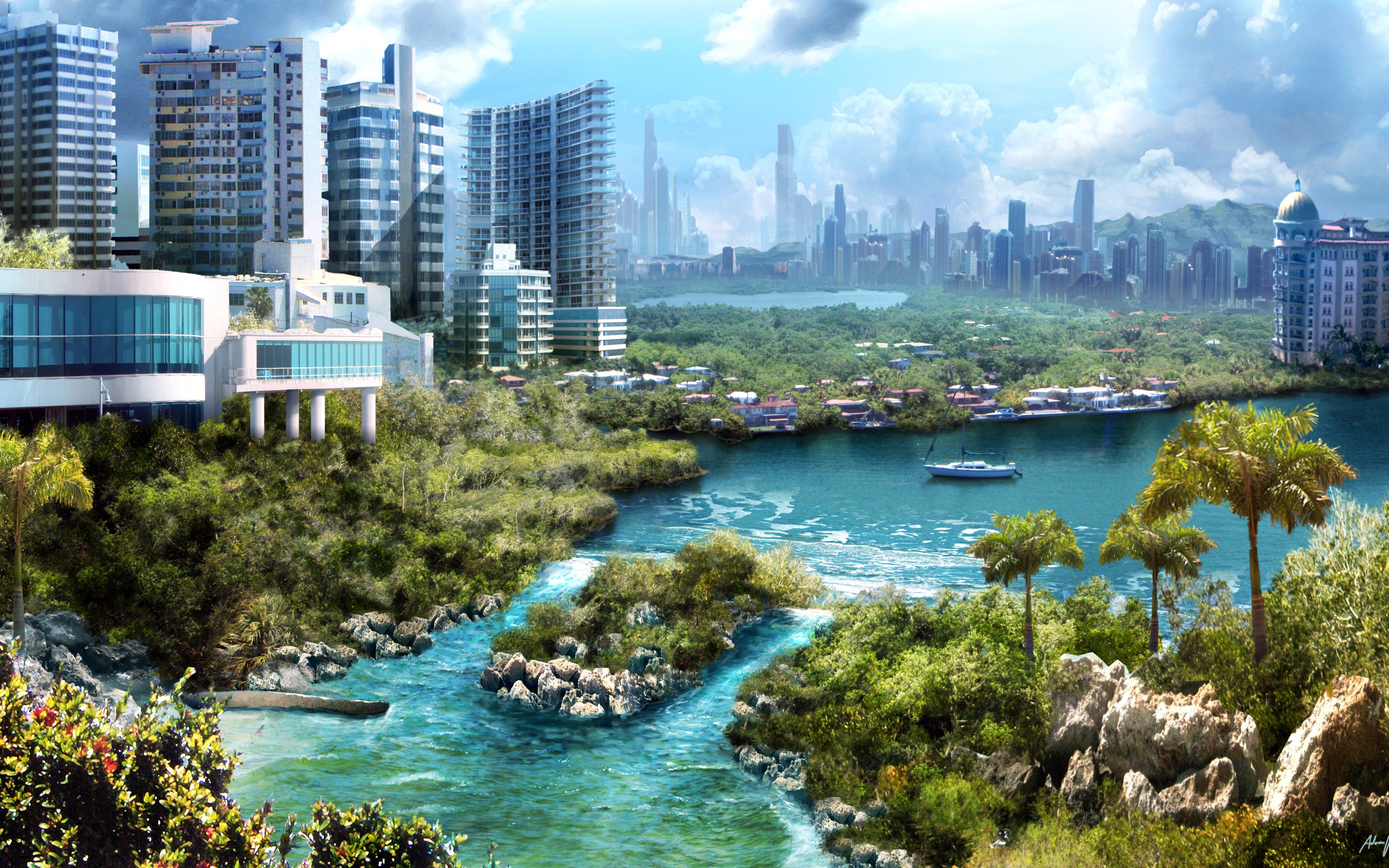 Фонки город. Природа будущего. Будущее природа. Город будущего. Пейзаж будущего.