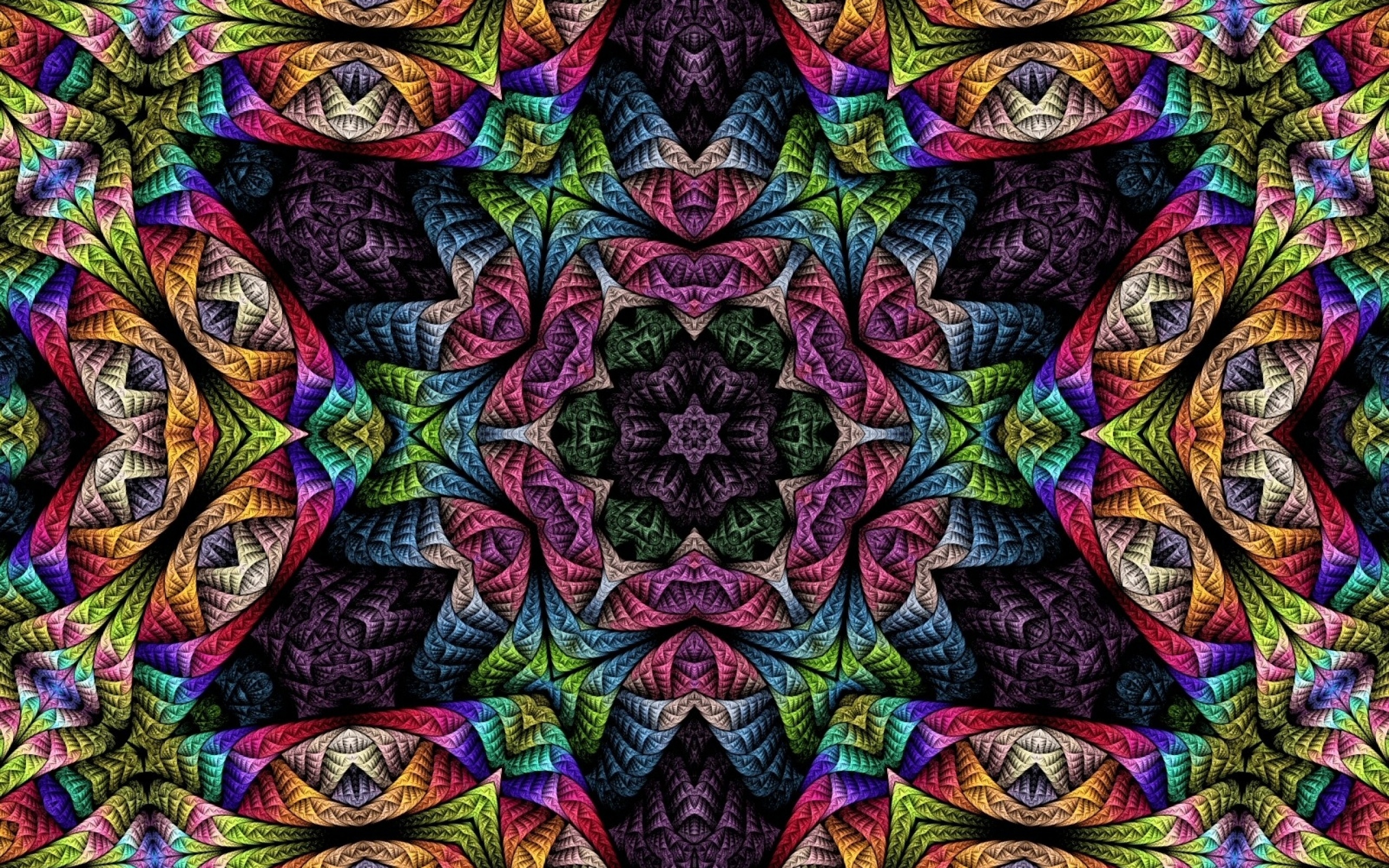 Обои психоделика, Psychedelic, Fractals на телефон и рабочий стол, раздел  абстракции, разрешение 2560x1600 - скачать