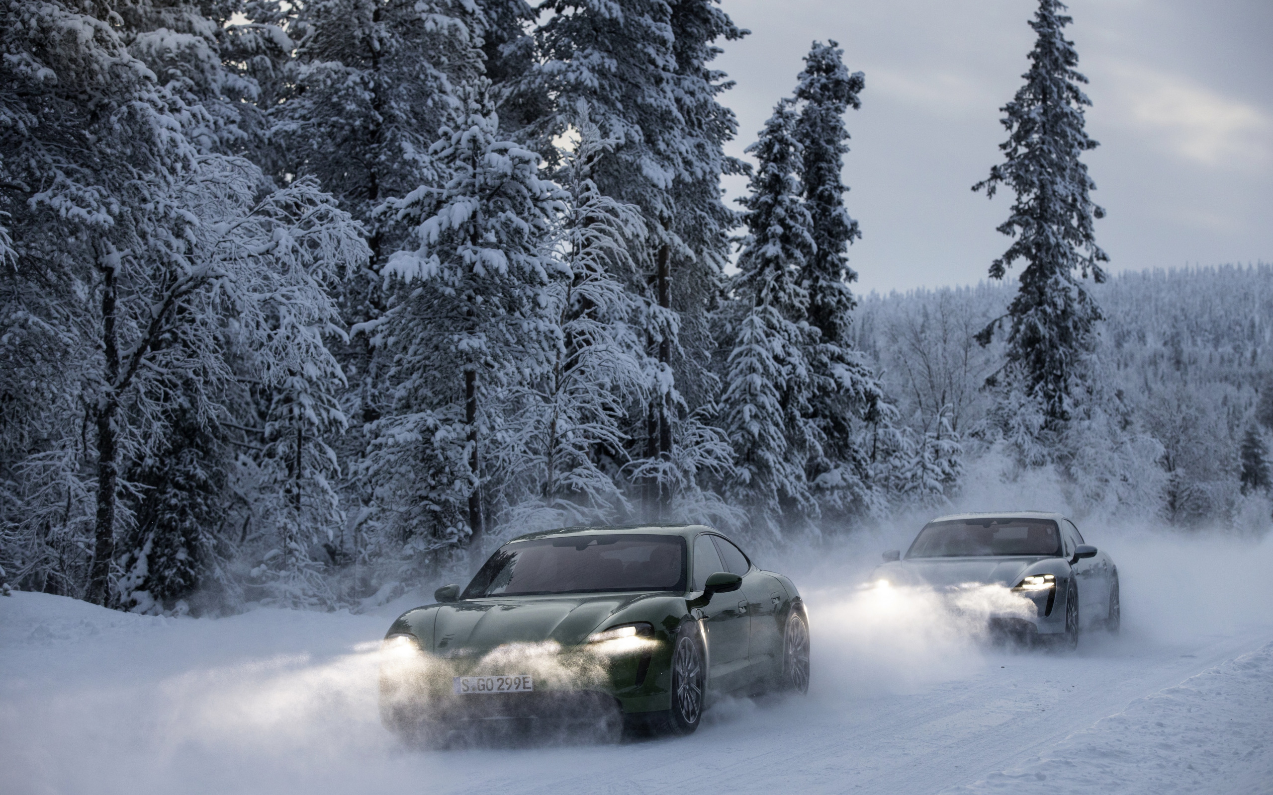 Porsche 911 Winter Snow вертикально