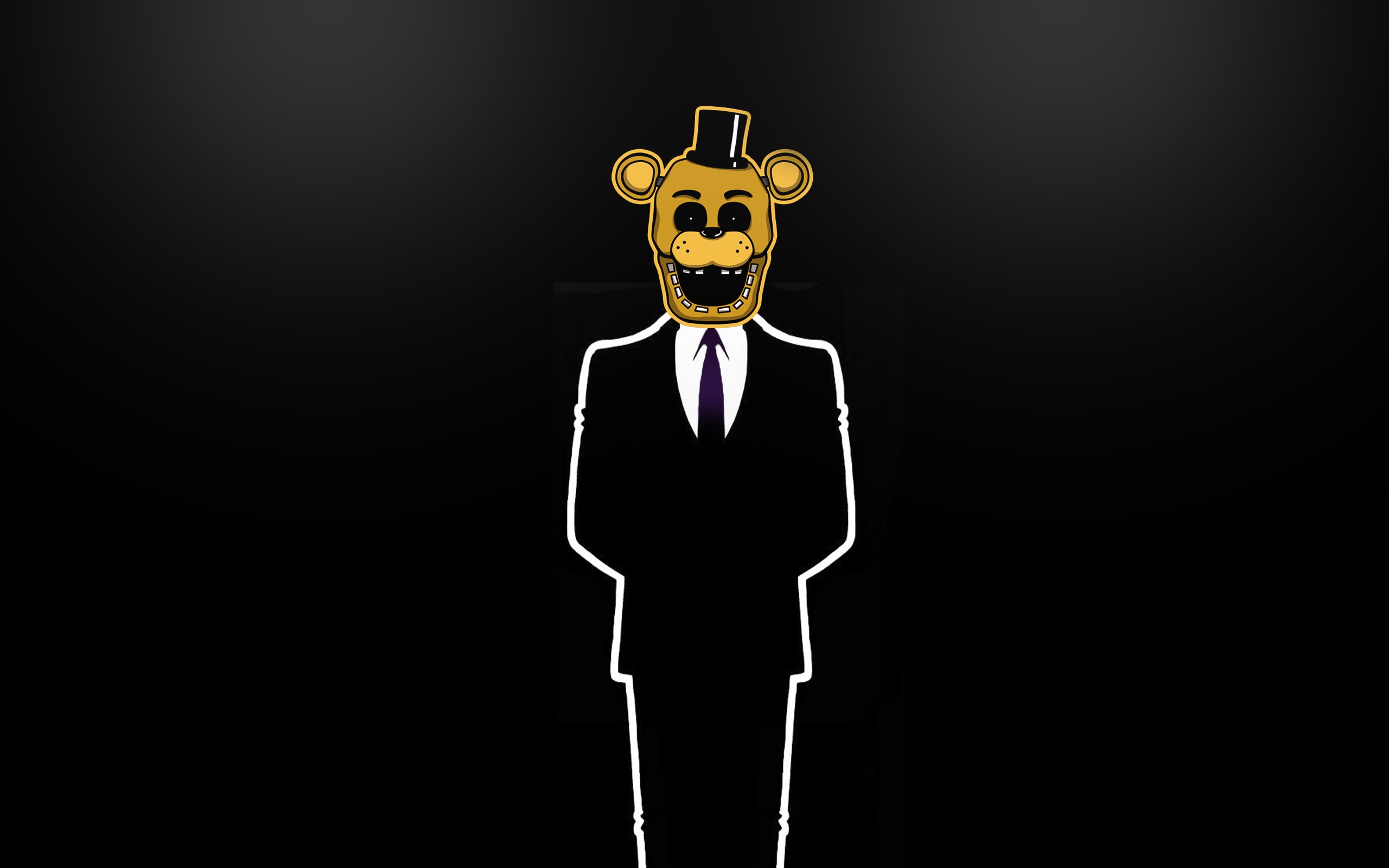 Обои #GoldenFreddy, #Минимализм, #FNAF на телефон и рабочий стол, раздел  минимализм, разрешение 2560x1600 - скачать