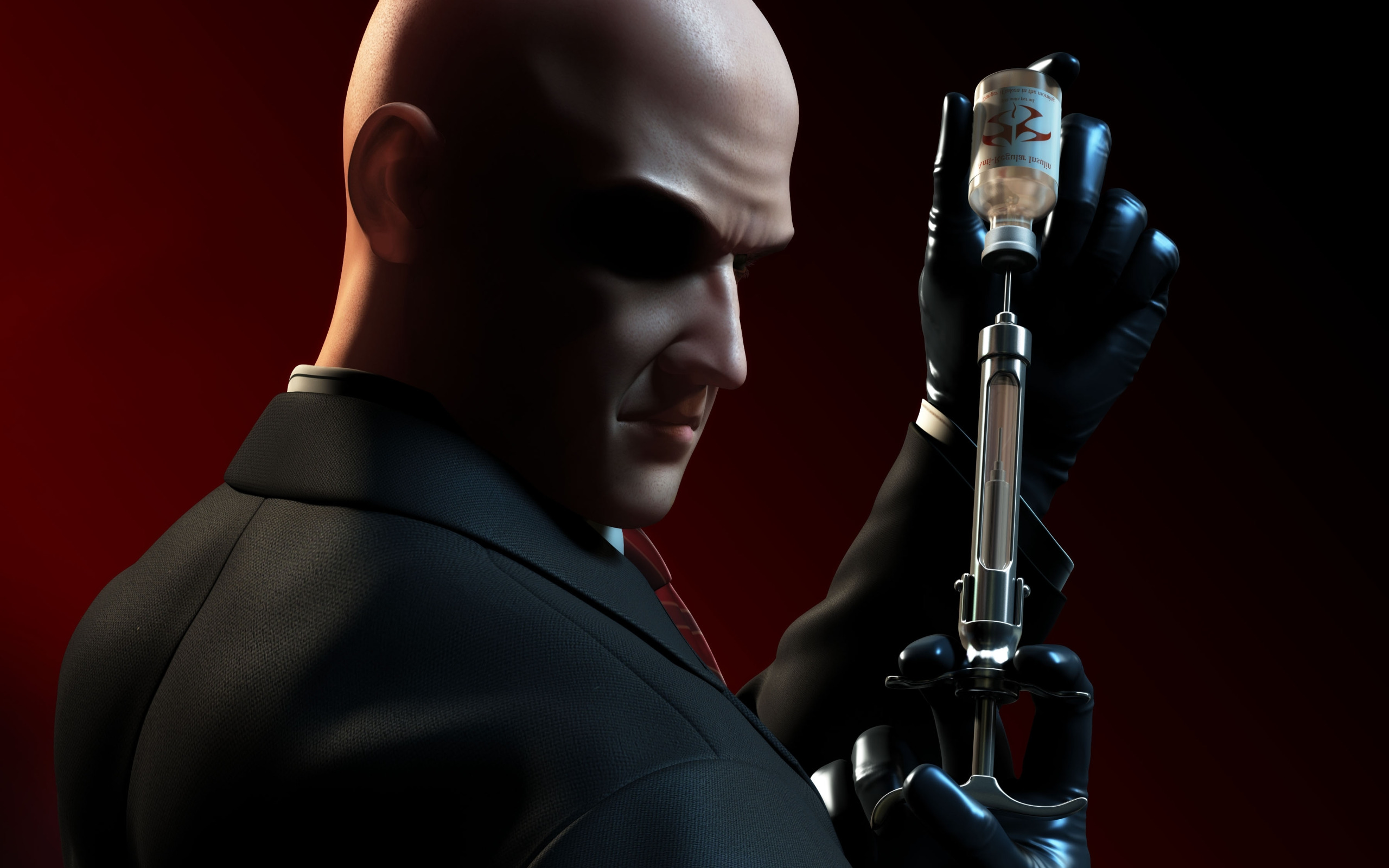 Скачать обои лысый, Hitman, убийца, assassin, killer, Agent 47, Hitman  Contracts, раздел игры в разрешении 2560x1600