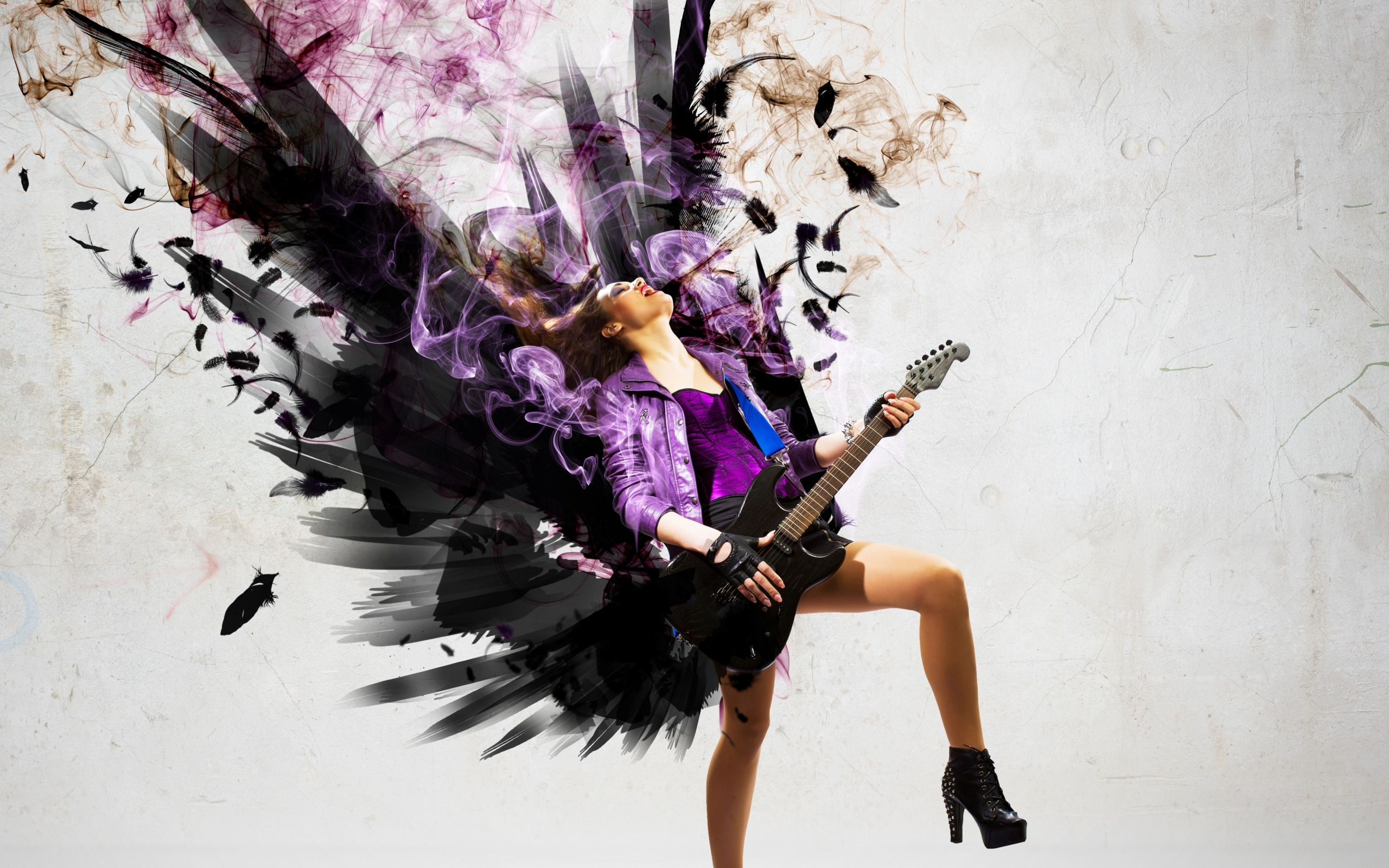 Крут муз. Рок девушки. Девушка с электрогитарой. Девушка с гитарой обои. Заставка в стиле рок.