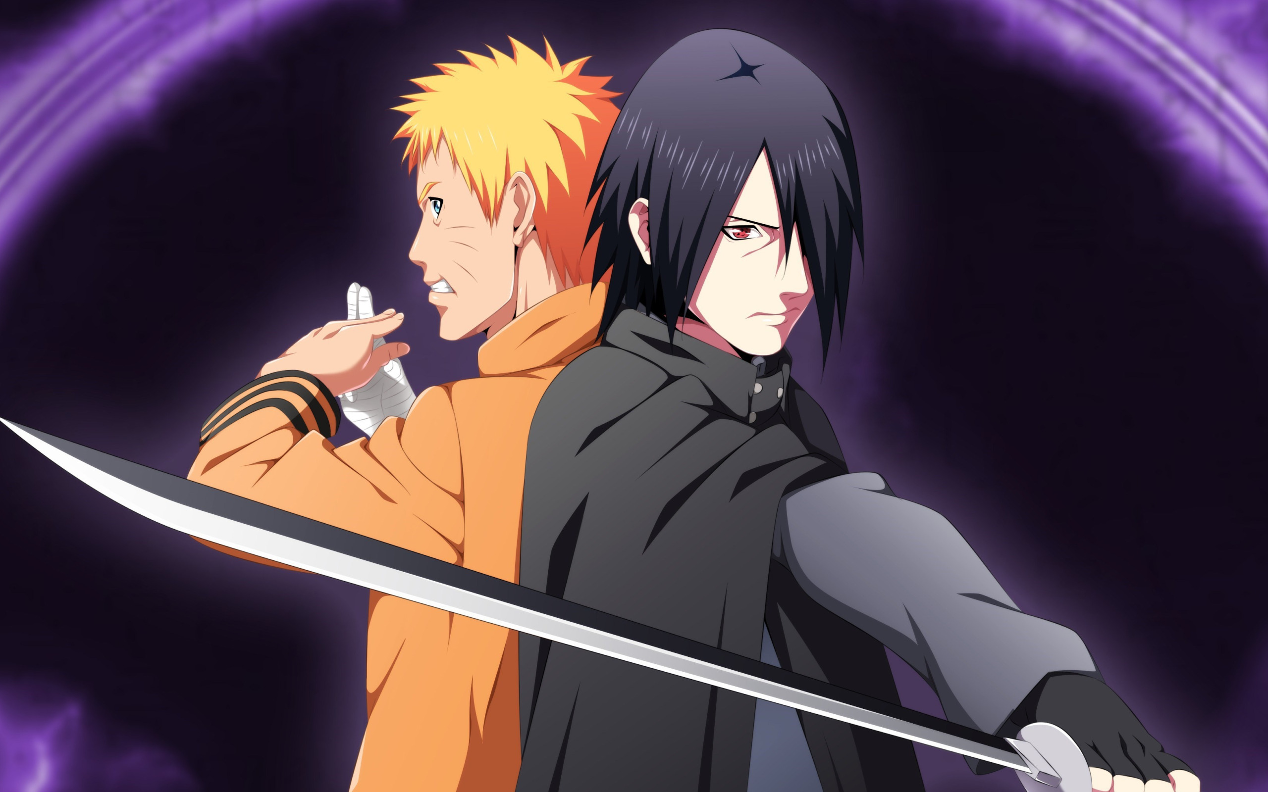 Скачать обои sword, game, Sasuke, Naruto, anime, katana, ken, blade, раздел  сёнэн в разрешении 2560x1600