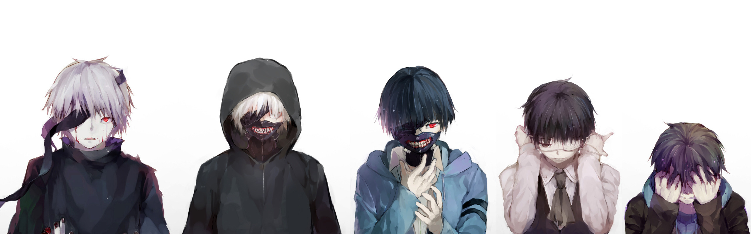 аниме, маска, арт, капюшон, парень, tokyo ghoul, <b>kaneki</b> ken, fuurin. 