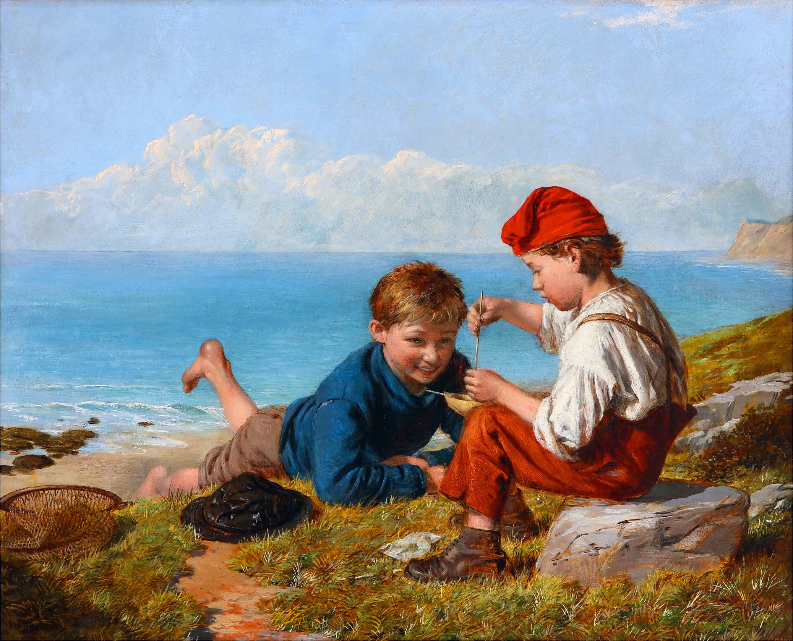 Их было двое мальчик. Уильям Хемсли картины. Картины дети и море. Молодые британские художники. Уильям Хемсли мальчик.