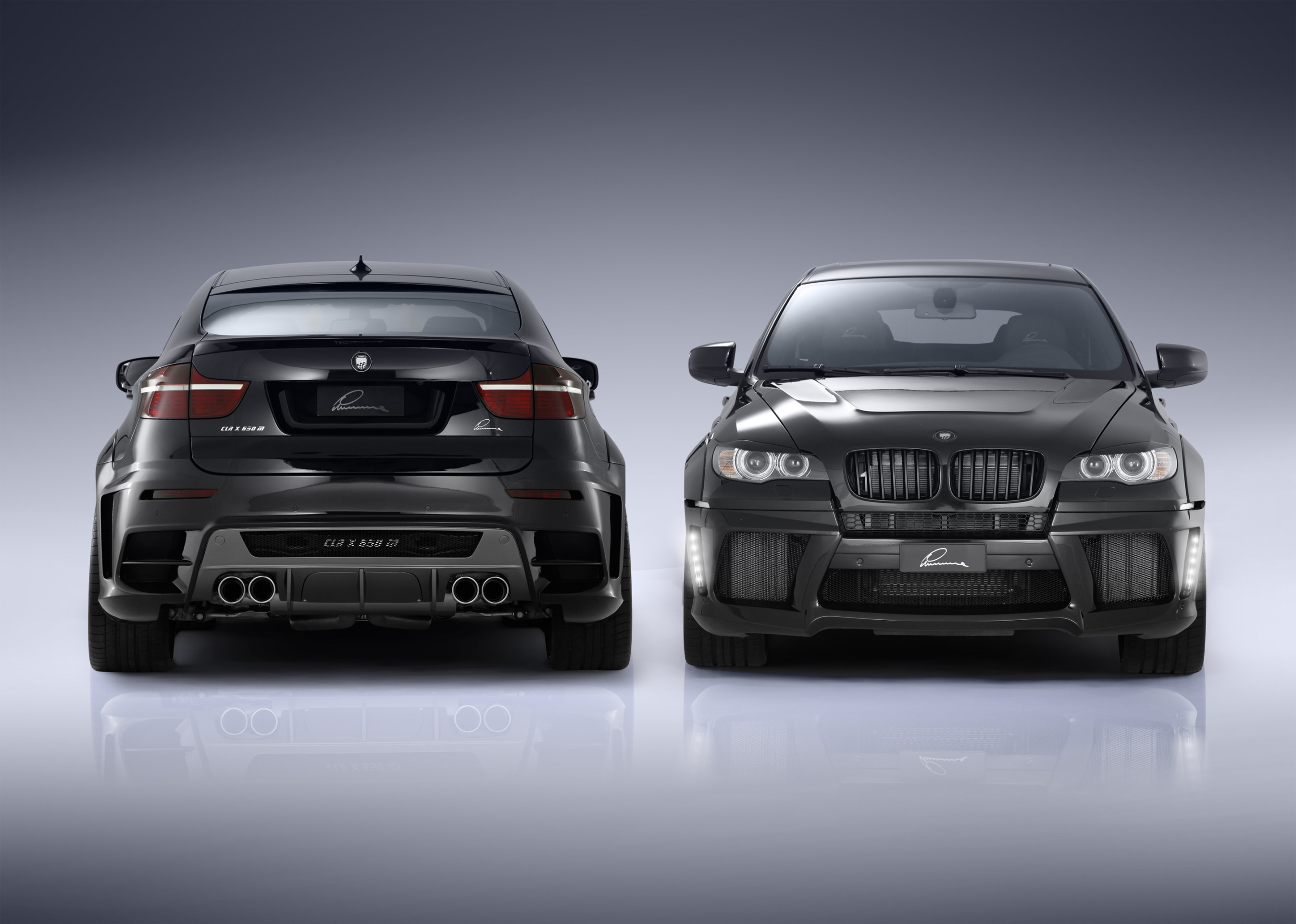 Скачать обои черный, автомобиль, tuning, bmw x6, CLA X650 M, раздел bmw в  разрешении 2696x1922