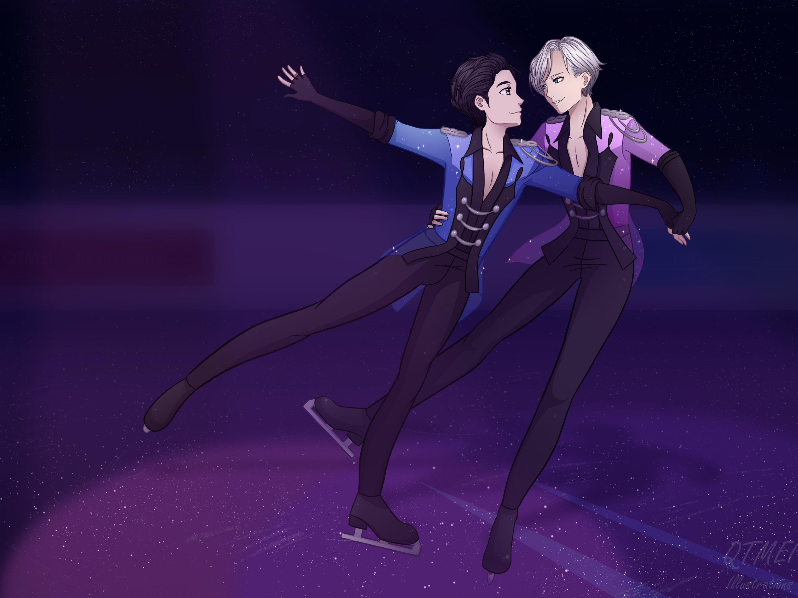 Скачать обои аниме, арт, Yuri on Ice, Юрий на льду, Виктор Никифоров, Юри  Катсуки, раздел прочее в разрешении 2732x2048