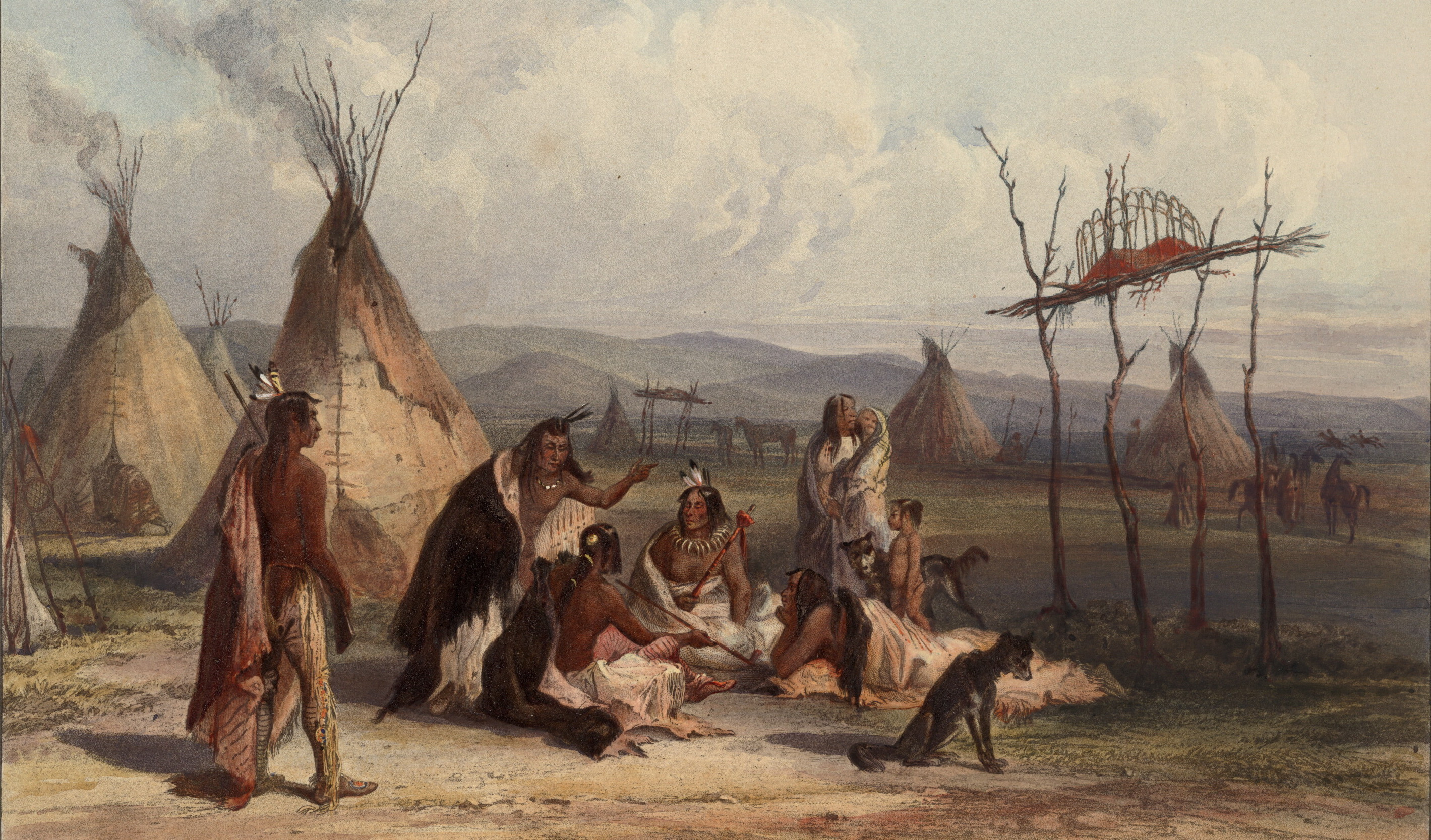 Первобытные традиции. Кочевые индейцы Северной Америки. Поселения индейцев Северной Америки.