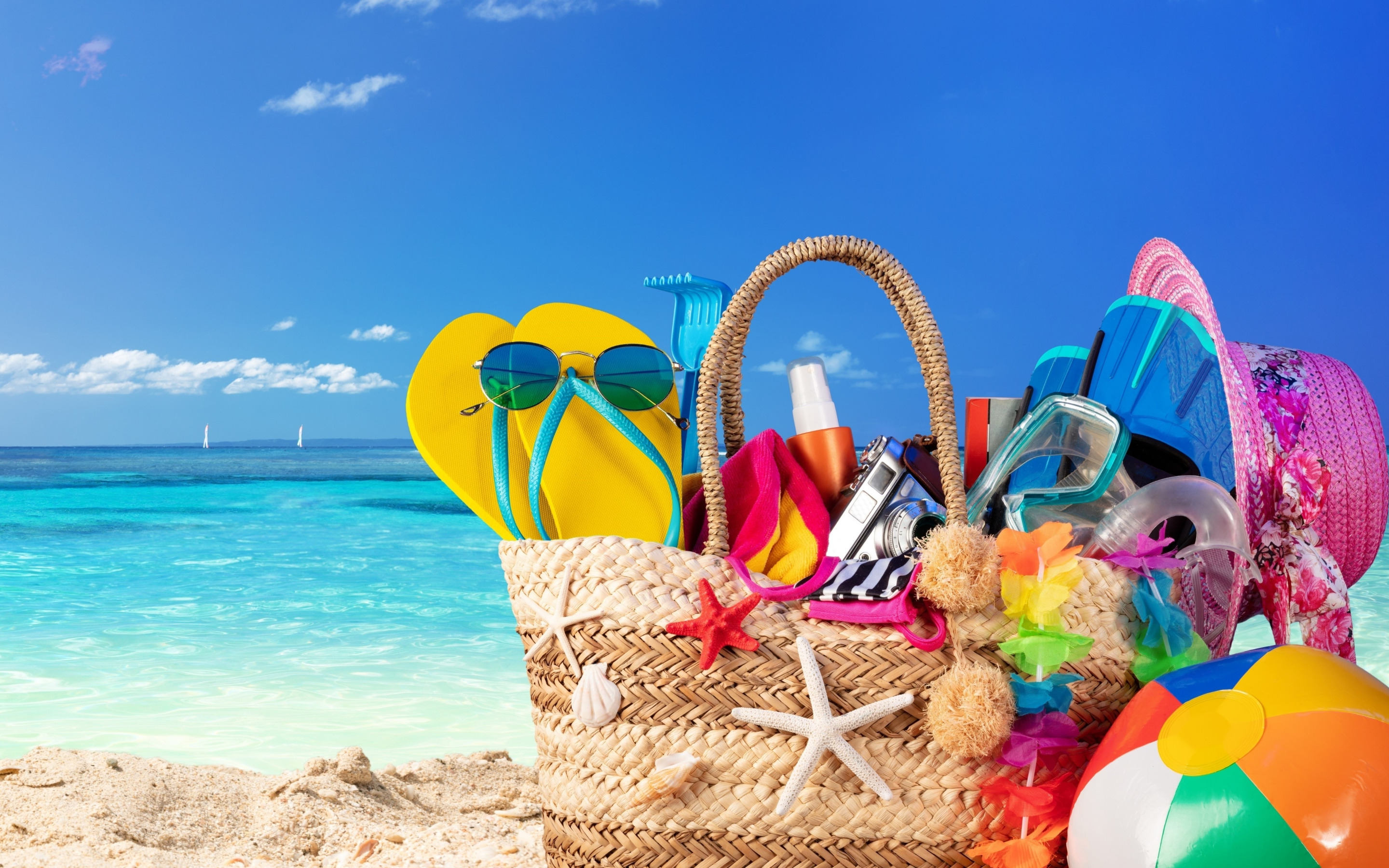 песок, море, пляж, лето, небо, пальмы, отдых, отпуск