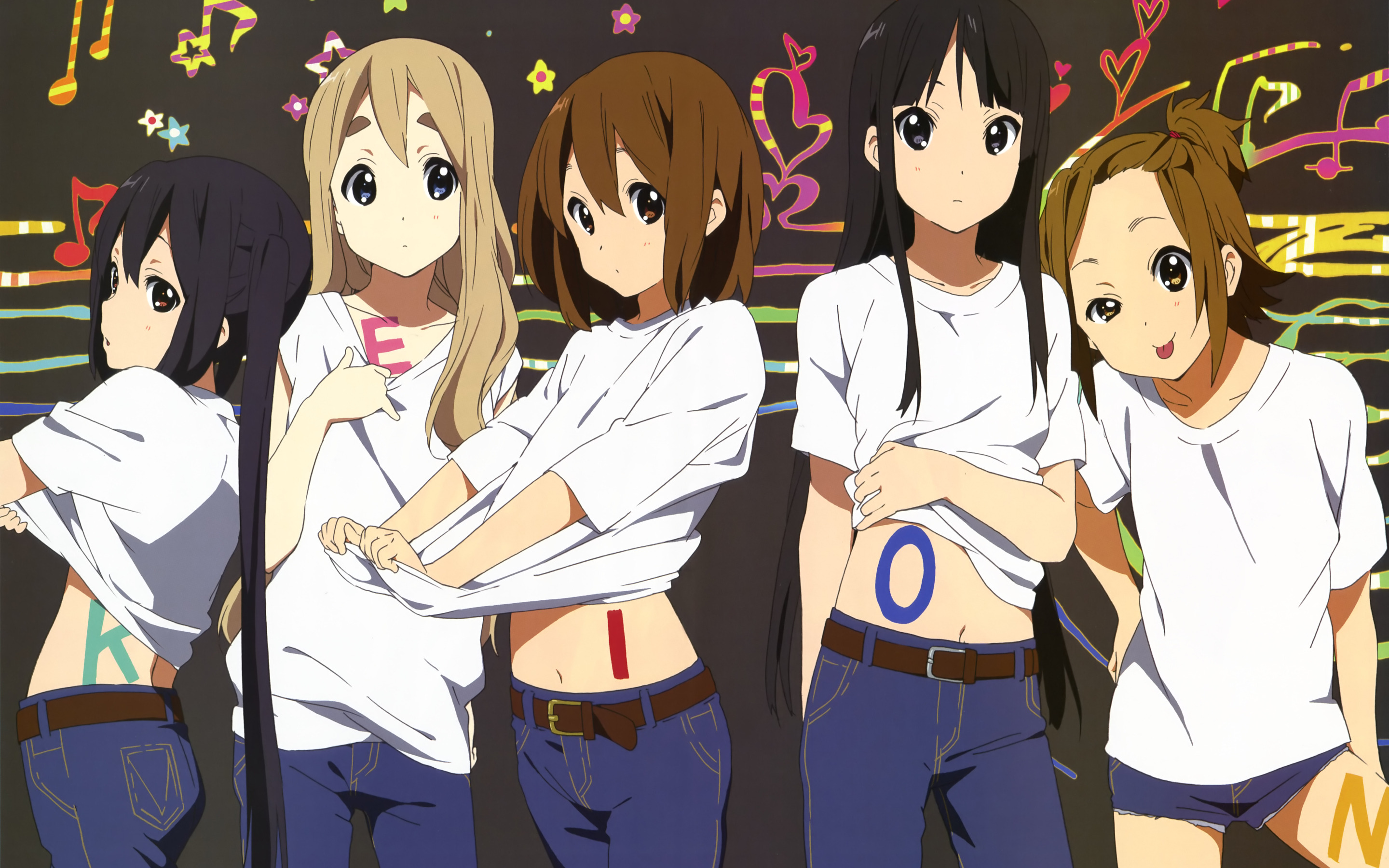 Скачать обои kawaii, girls, k-on, anime, раздел прочее в разрешении  2880x1800