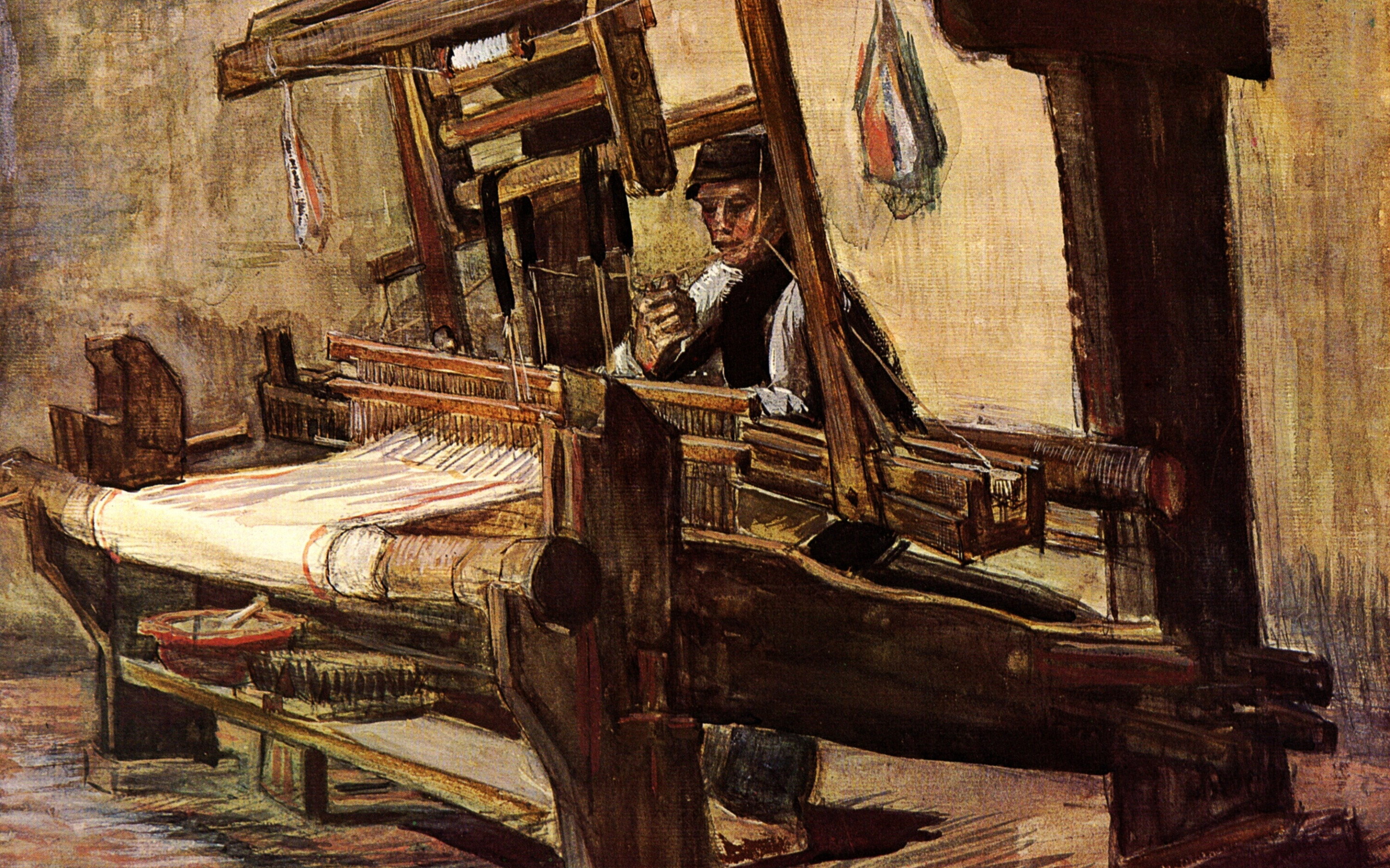 Ткач. Ван Гог Ткач. Ван Гог ткацкий станок. Винсент Ван Гог 1853 1890 картины. Ван Гог Ткач с прялкой.