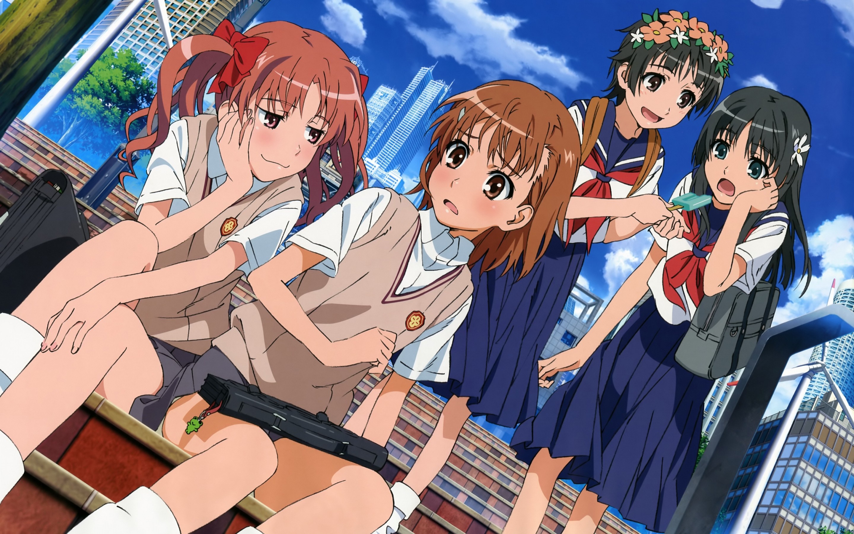 Обои Toaru Kagaku no Railgun, Некий научный Рейлган, Misaka Mikoto на  телефон и рабочий стол, раздел сёдзё, разрешение 2880x1800 - скачать