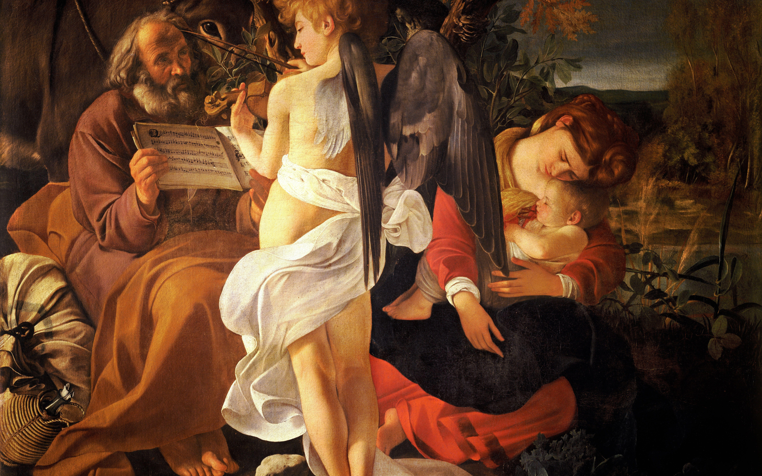 Сюжет это в искусстве. Караваджо картины Барокко. Караваджо на пути в Египет. Караваджо бегство в Египет. Микеланджело Меризи да Караваджо «отдых на пути в Египет», 1597.