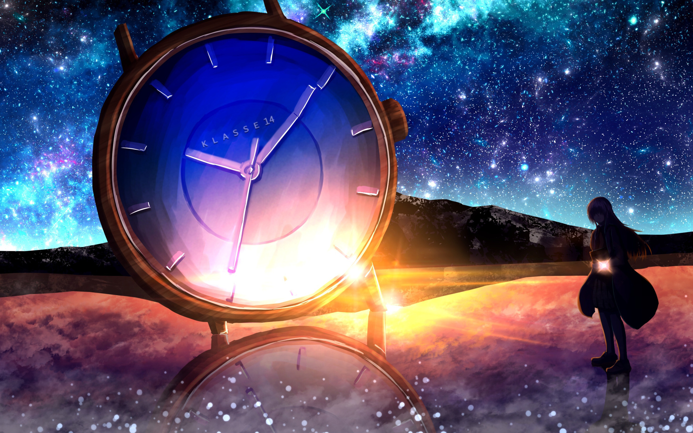 Разница времени в космосе и на земле. Часы космос. Часы фэнтези. Часы арты. Песочные часы космос.