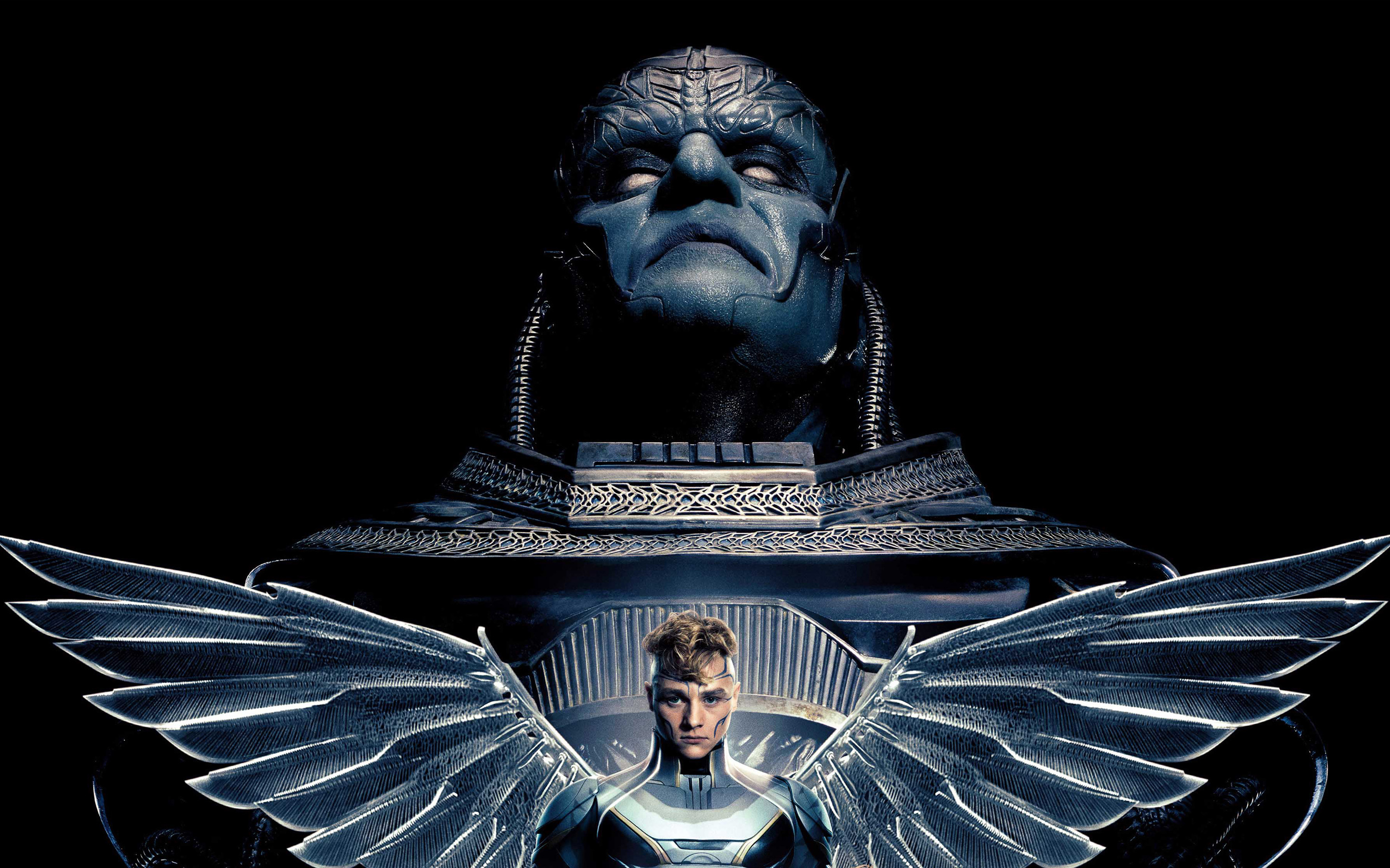 Обои фантастика, черный фон, постер, мутант, X-Men: Apocalypse, Люди Икс:  Апокалипсис на телефон и рабочий стол, раздел фильмы, разрешение 2880x1800  - скачать