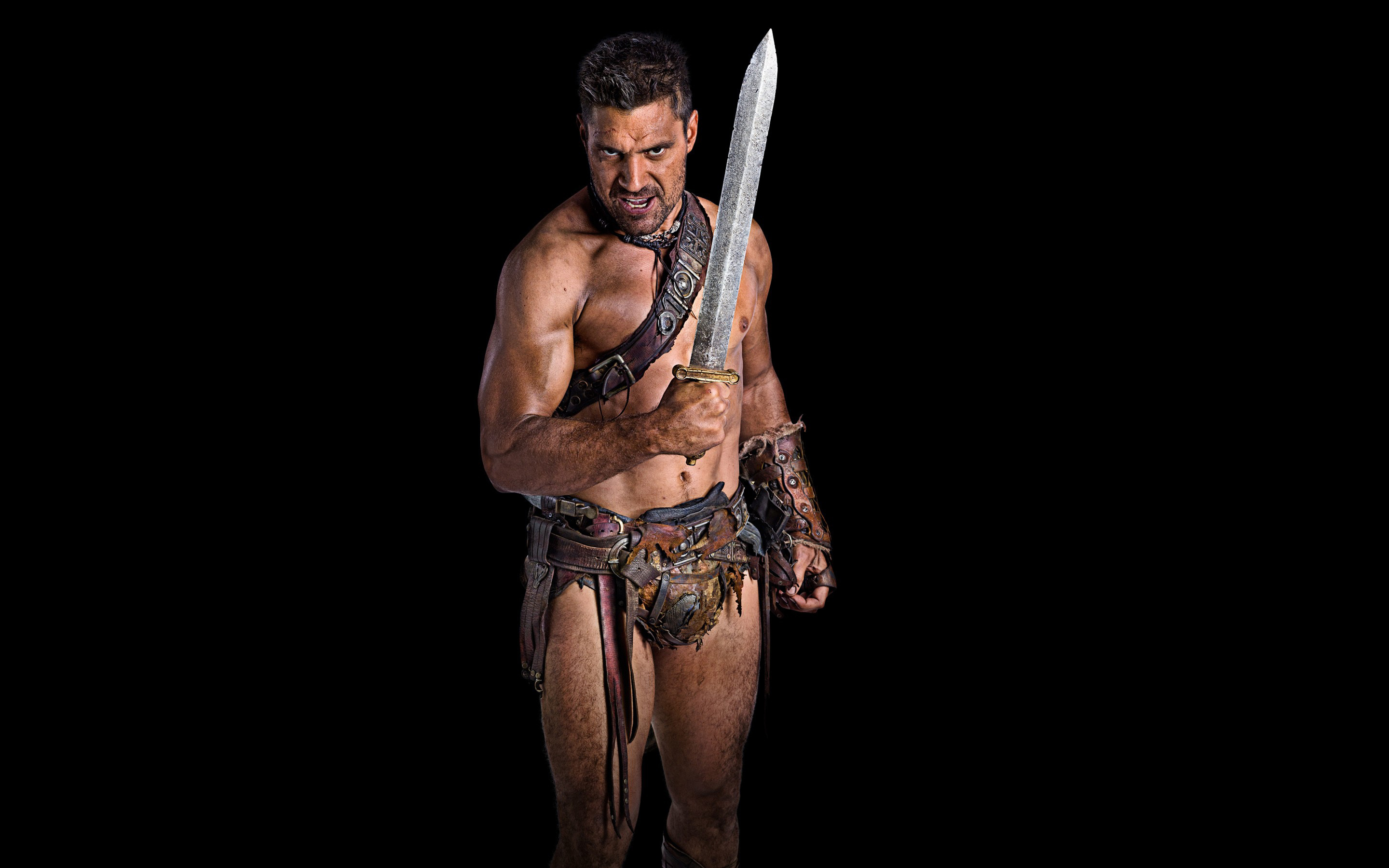 Обои фон, Spartacus, Blood and Sand, гладиатор, телесериал, исторический,  Спартак, Manu Bennett на телефон и рабочий стол, раздел фильмы, разрешение  2880x1800 - скачать