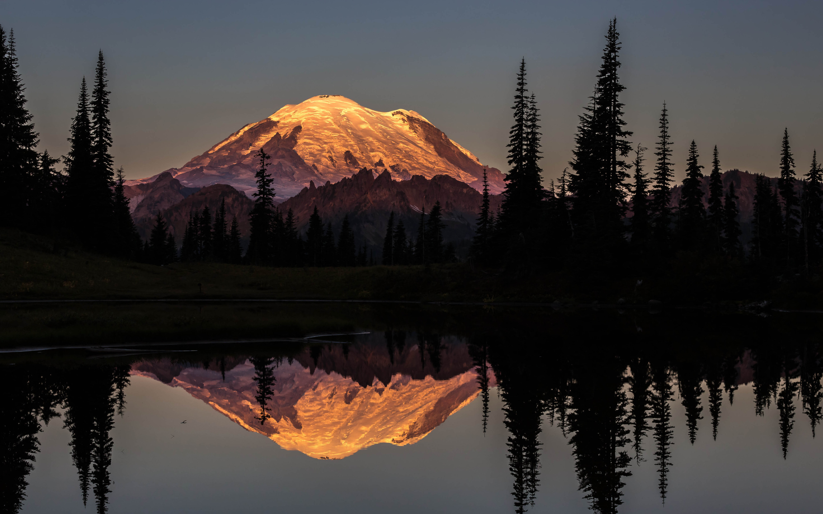 Обои 1920х1080 8к. Mount Rainier National Park гора.. Красивый пейзаж. Горы высокое качество. Природа 8к.