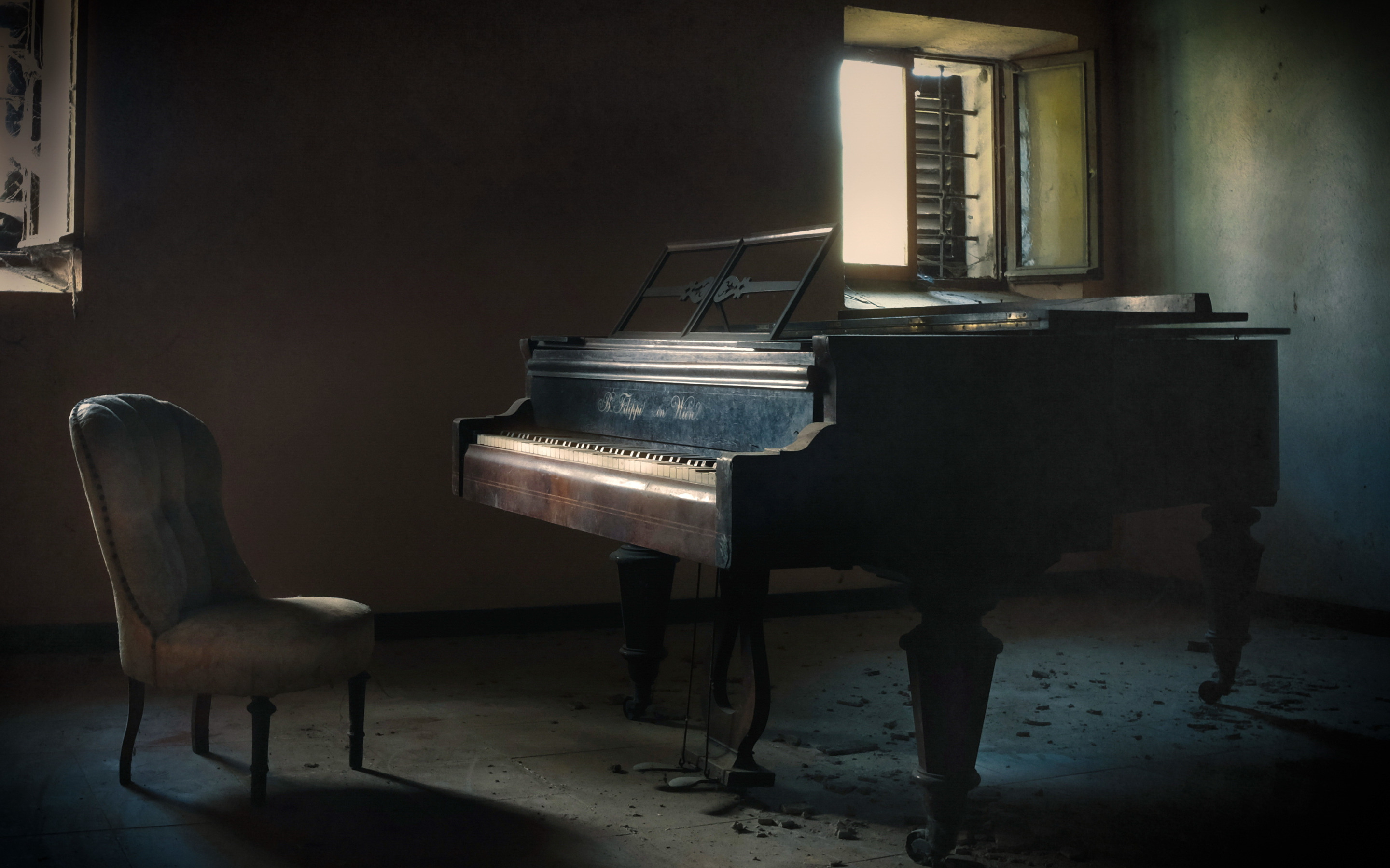 Грустная мелодия для фона. Фортепиано. Комната с пианино. Старинная комната с роялем. Пианино арт.