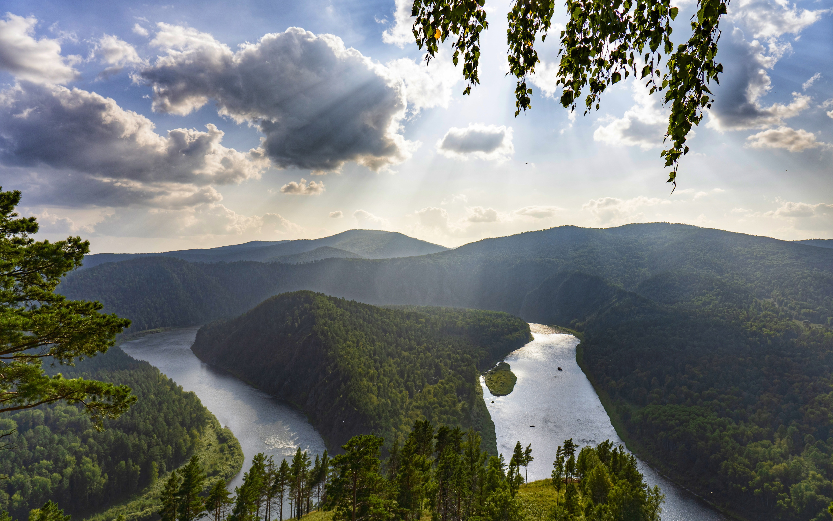 Енисей и горы Красноярск