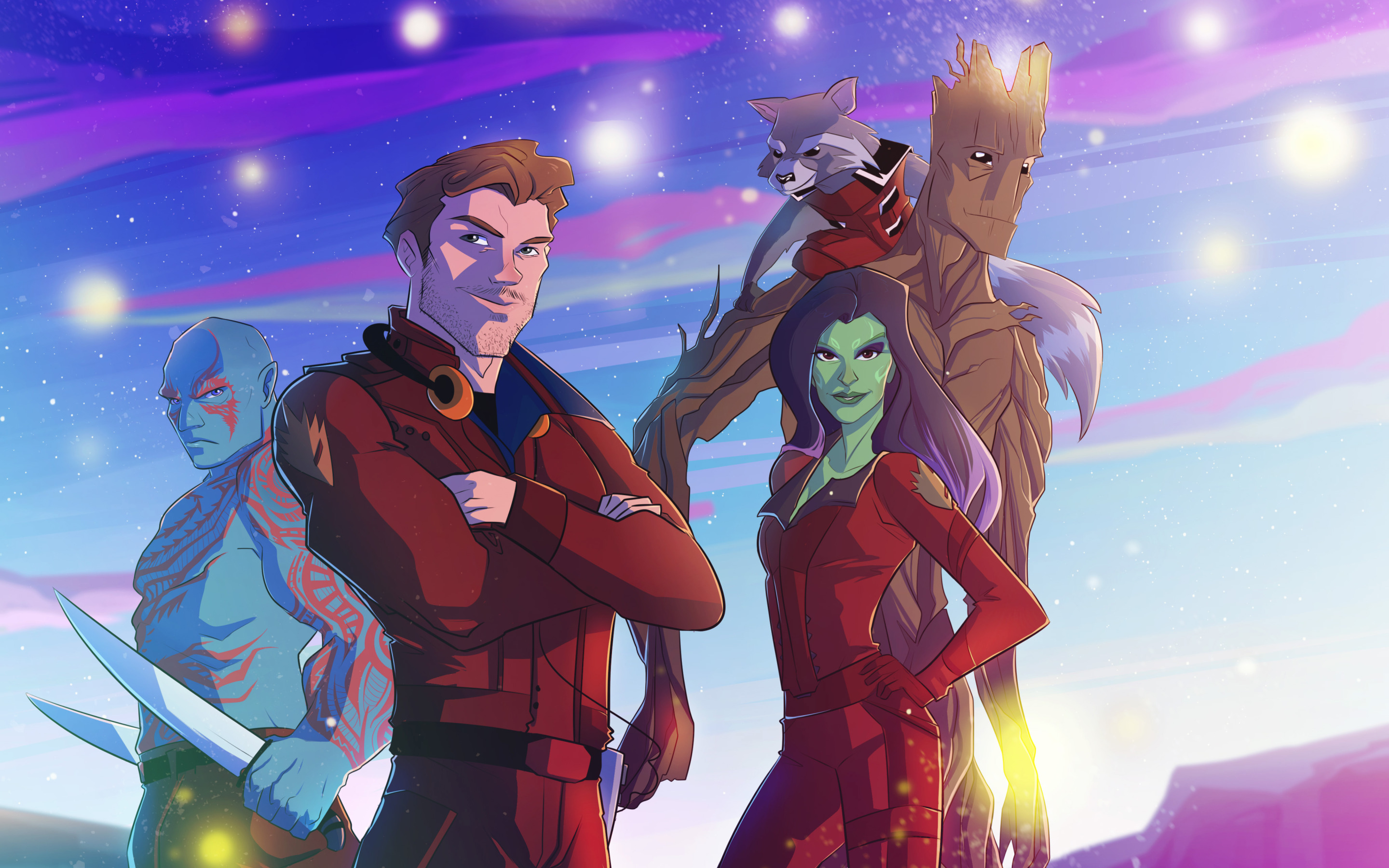 Guardians of galaxy heroes. Гамора ракета Грут Звездный Лорд. Стражи Галактики мультсериал Рора. Стражи Галактики Звездный Лорд и Гамора. Стражи Галактики мультсериал Квилл.