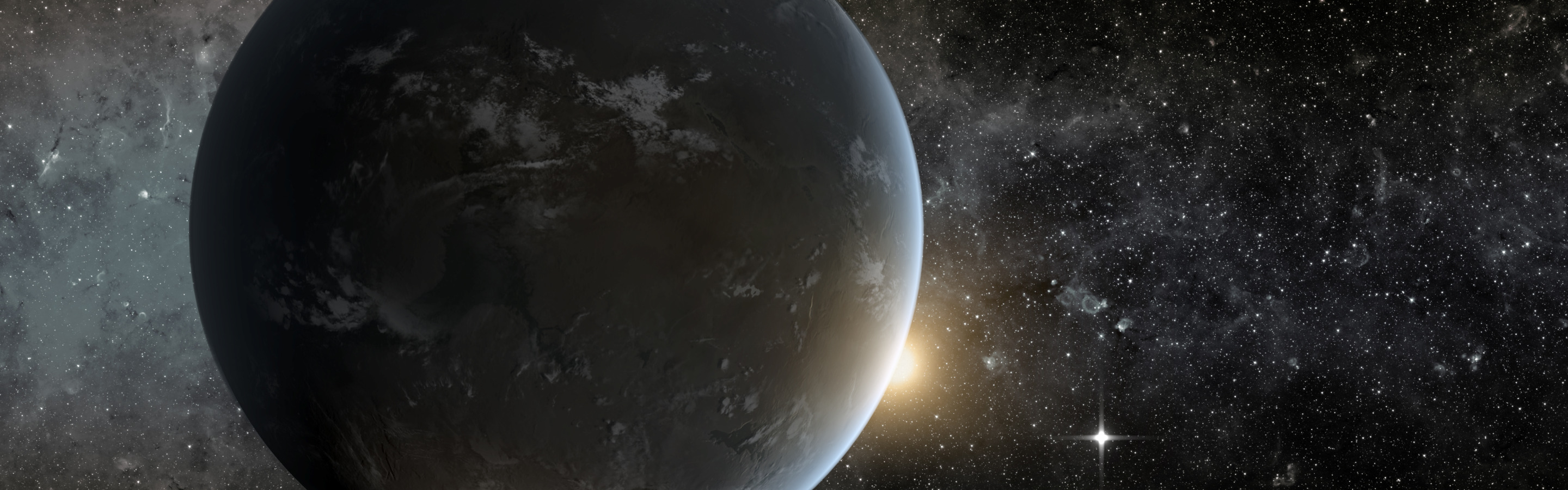 Живая ли планета. Планета Кеплер 442 b. Kepler 442b реальные фото. Железная Планета. Темная металлическая Планета.