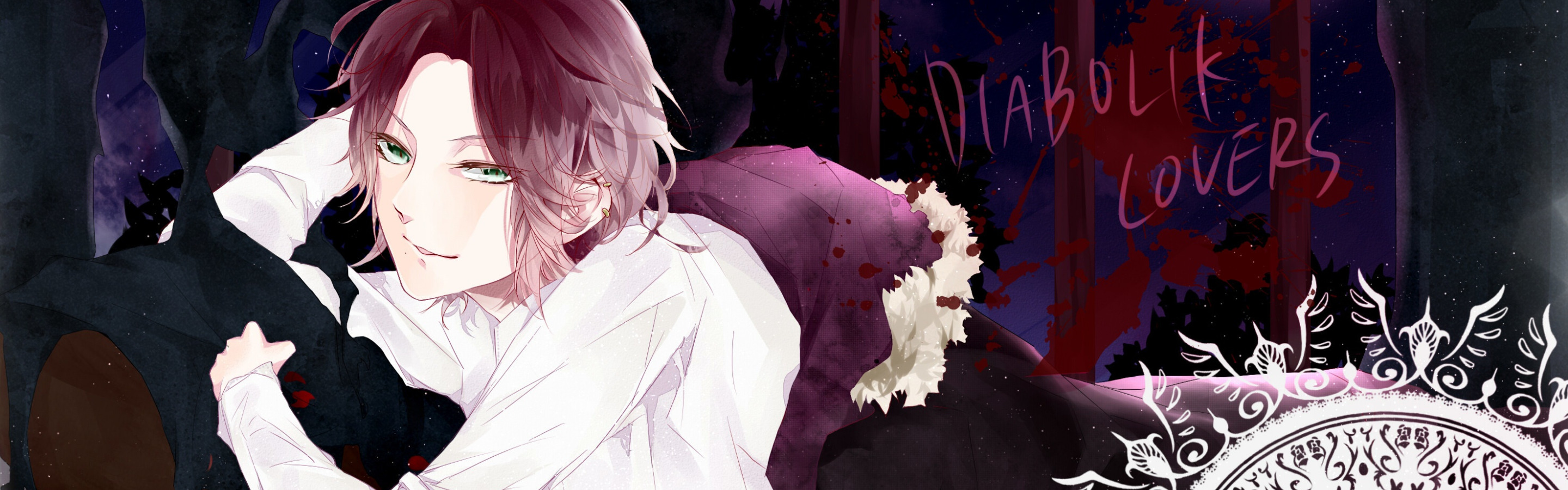 Скачать обои Фон, вампир, парень, Diabolik Lovers, дьявольские возлюбленные...