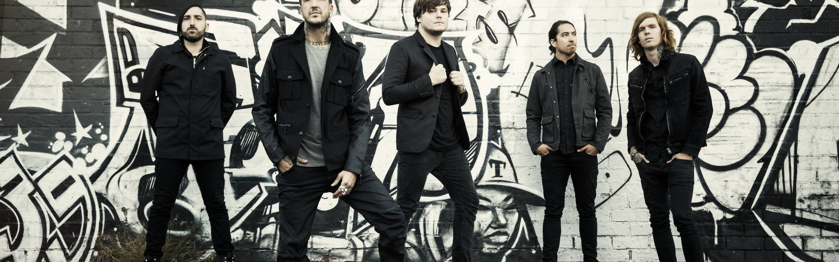 Скачать обои рок-группа, metalcore, post-hardcore, Of Mice & Men, раздел  музыка в разрешении 2880x900