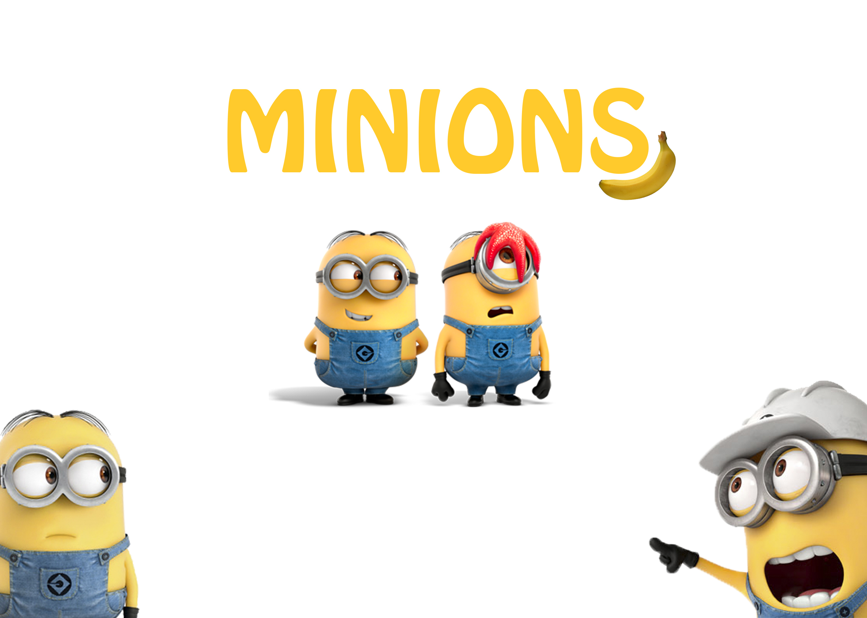 Обои желтый, фон, мультфильм, банан, Minions, Миньоны на телефон и рабочий  стол, раздел фильмы, разрешение 2920x2080 - скачать