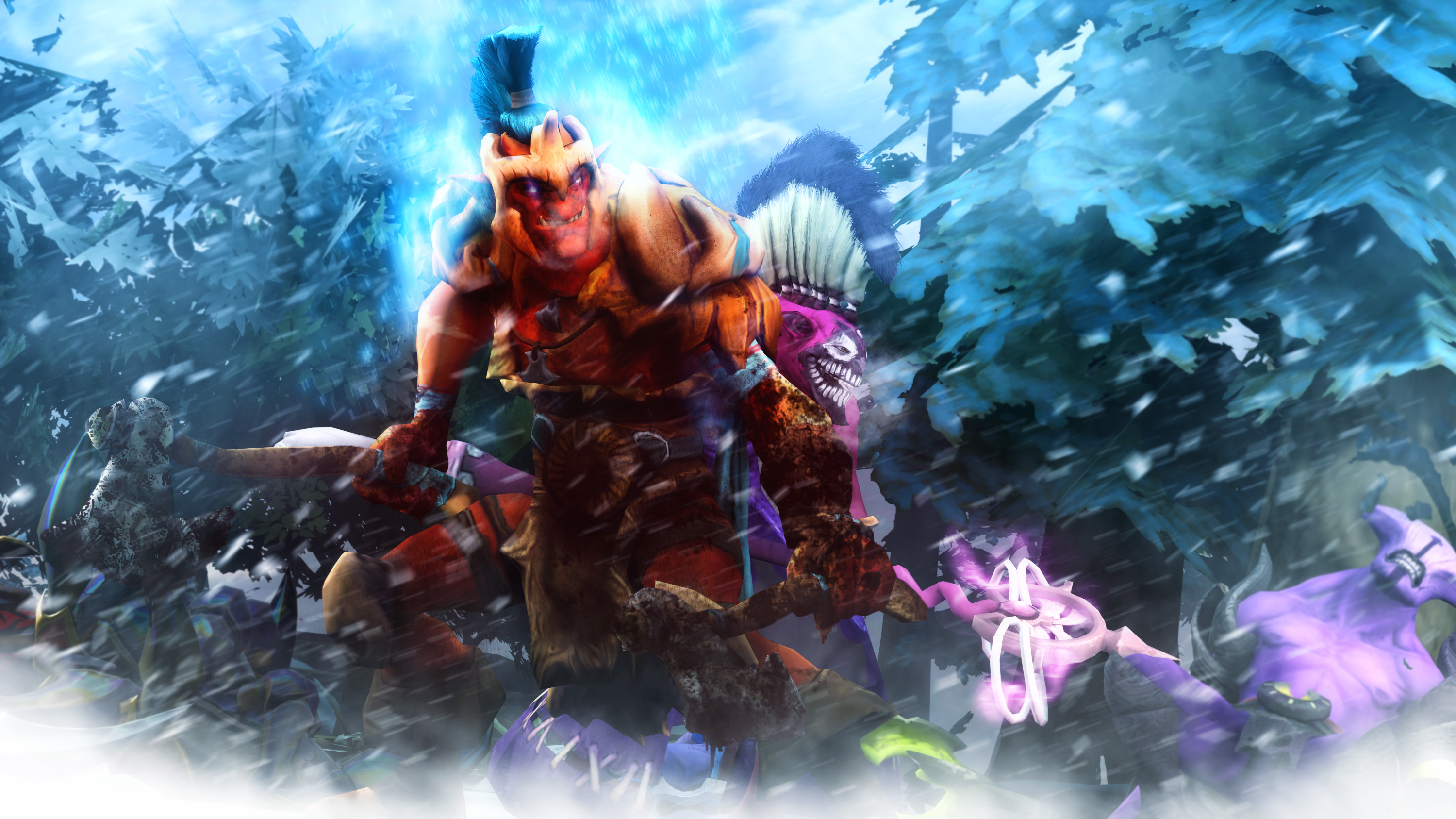 Скачать обои Defense of the Ancients, Dota 2, Faceless Void, Dazzle, Troll  Warlord, раздел игры в разрешении 3000x1687