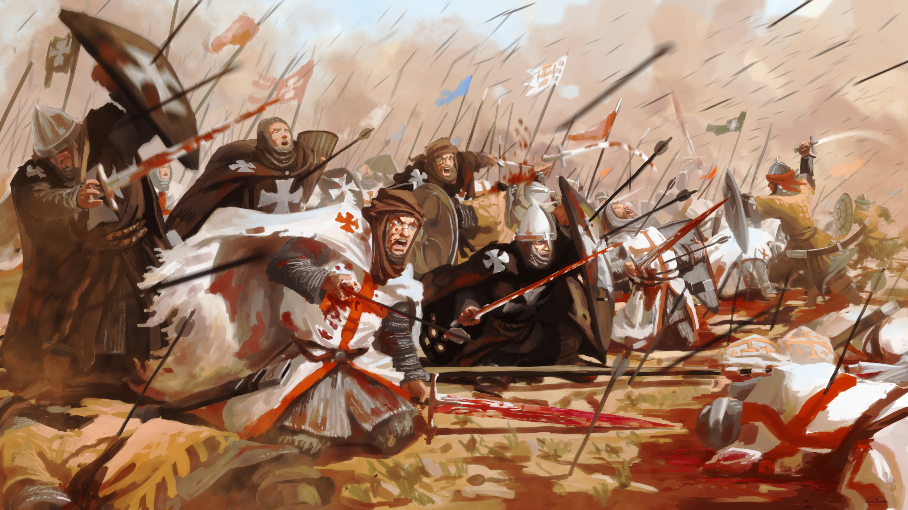 Намерение разбить нас на поле брани провалилось. Битва при Хаттине 1187. Битва при Хаттине крестоносцы. Ги де Лузиньян. Битва крестоносцев при Хаттине 1187.