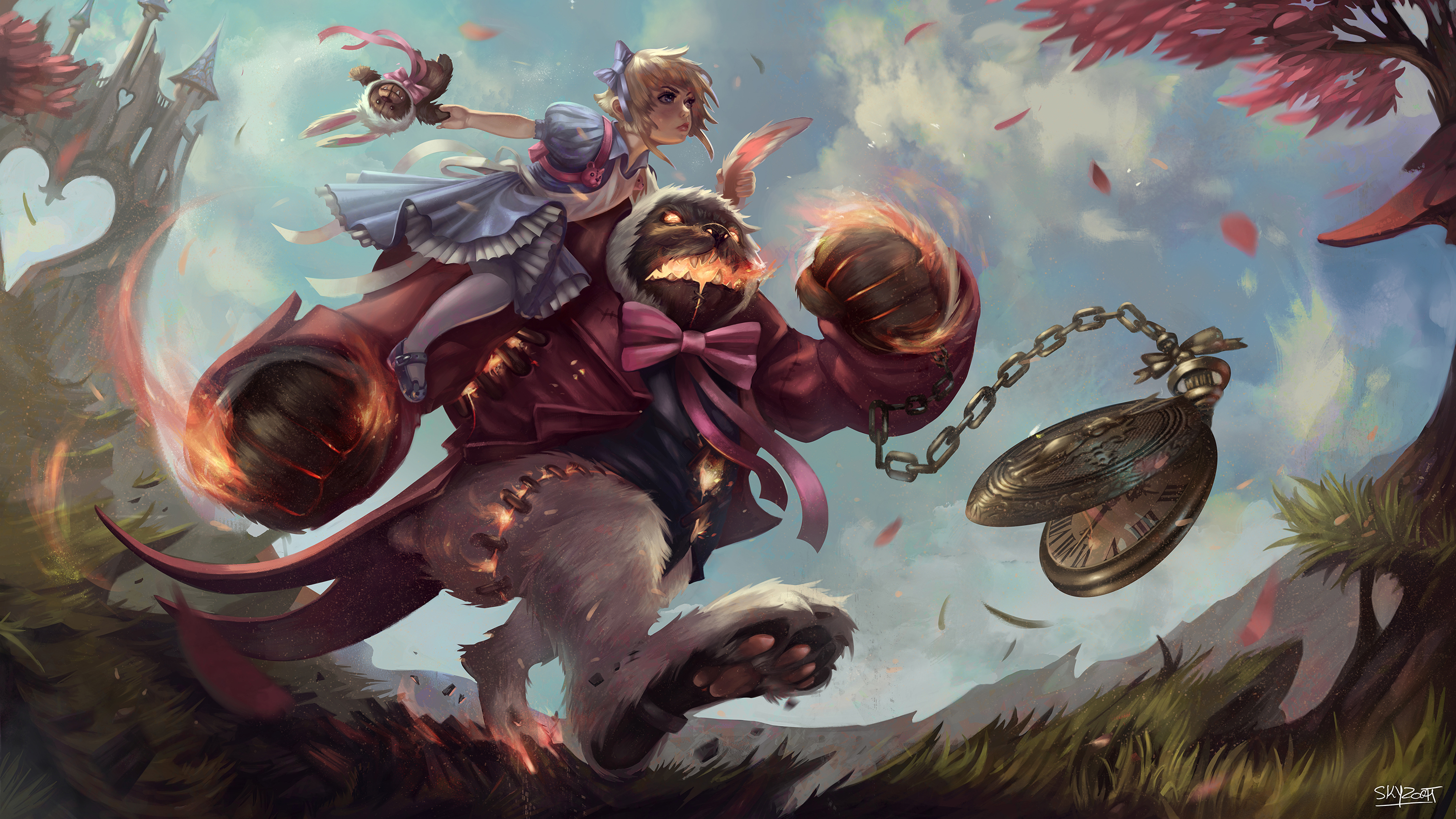 Лига легенд картинки. League of Legends Annie. Lol Annie Tibers. League of Legends Энни обои. Лунный зверь Энни.