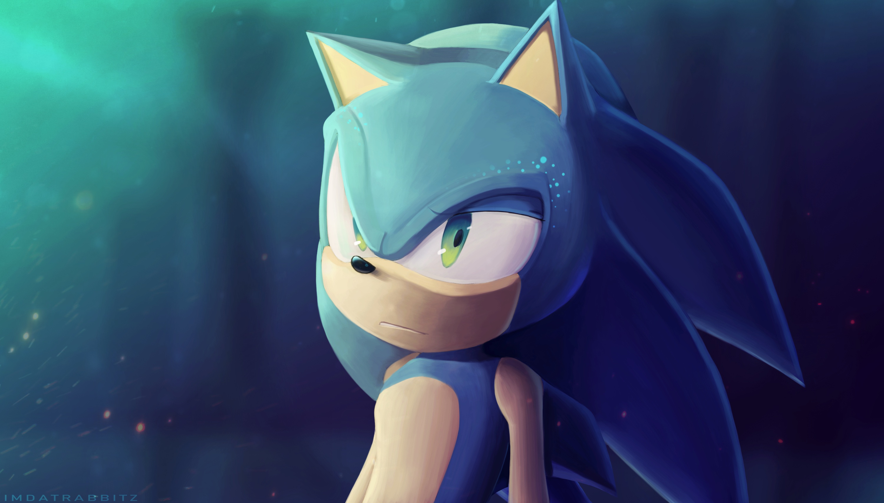 Обои Соник, Art, Digital Art, Sonic, Fan Art, Ёж Соник, ImDatRabbitz, by  ImDatRabbitz на телефон и рабочий стол, раздел игры, разрешение 3000x1707 -  скачать