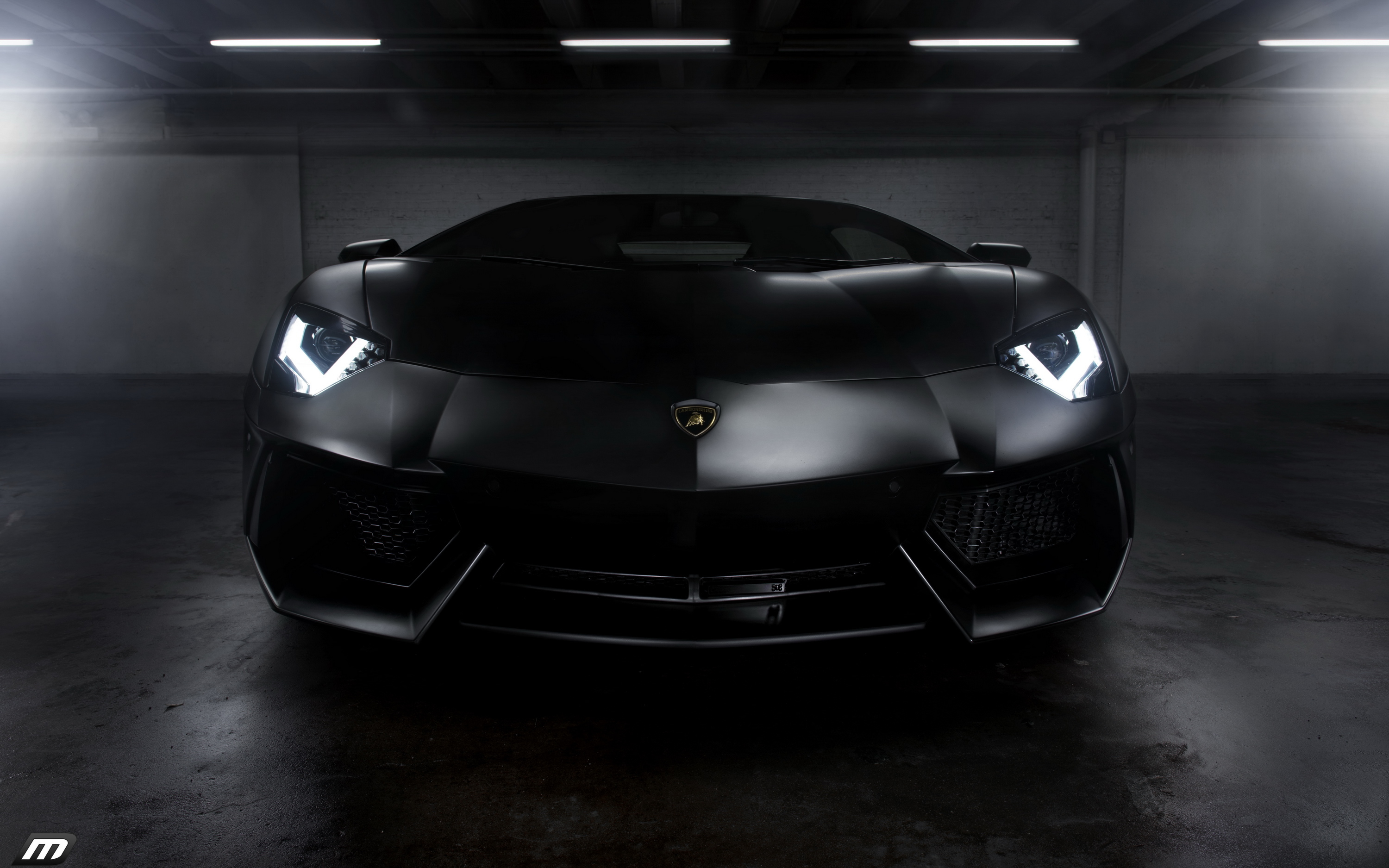 Lamborghini Aventador черный обои