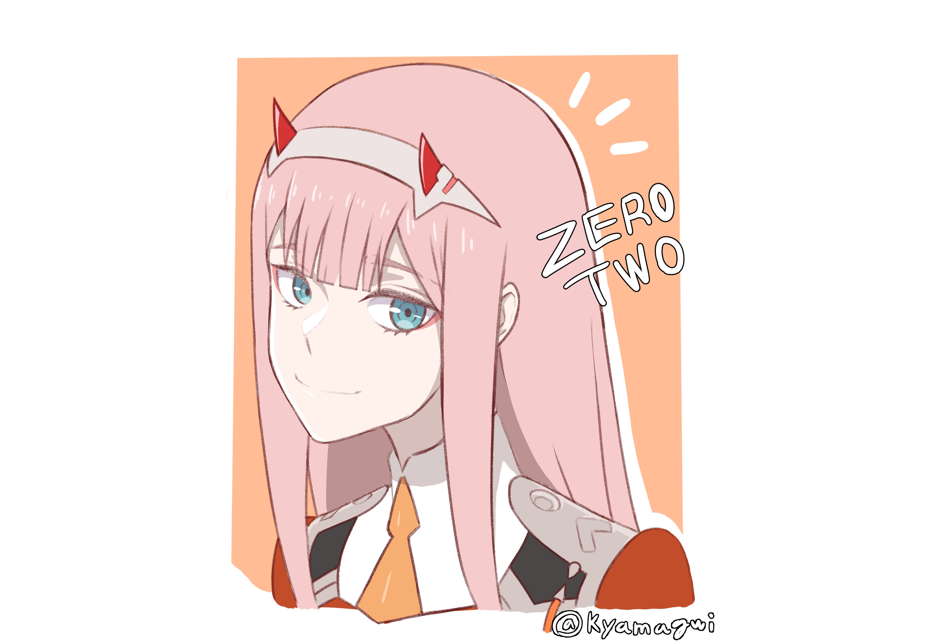 Zero two рисунок