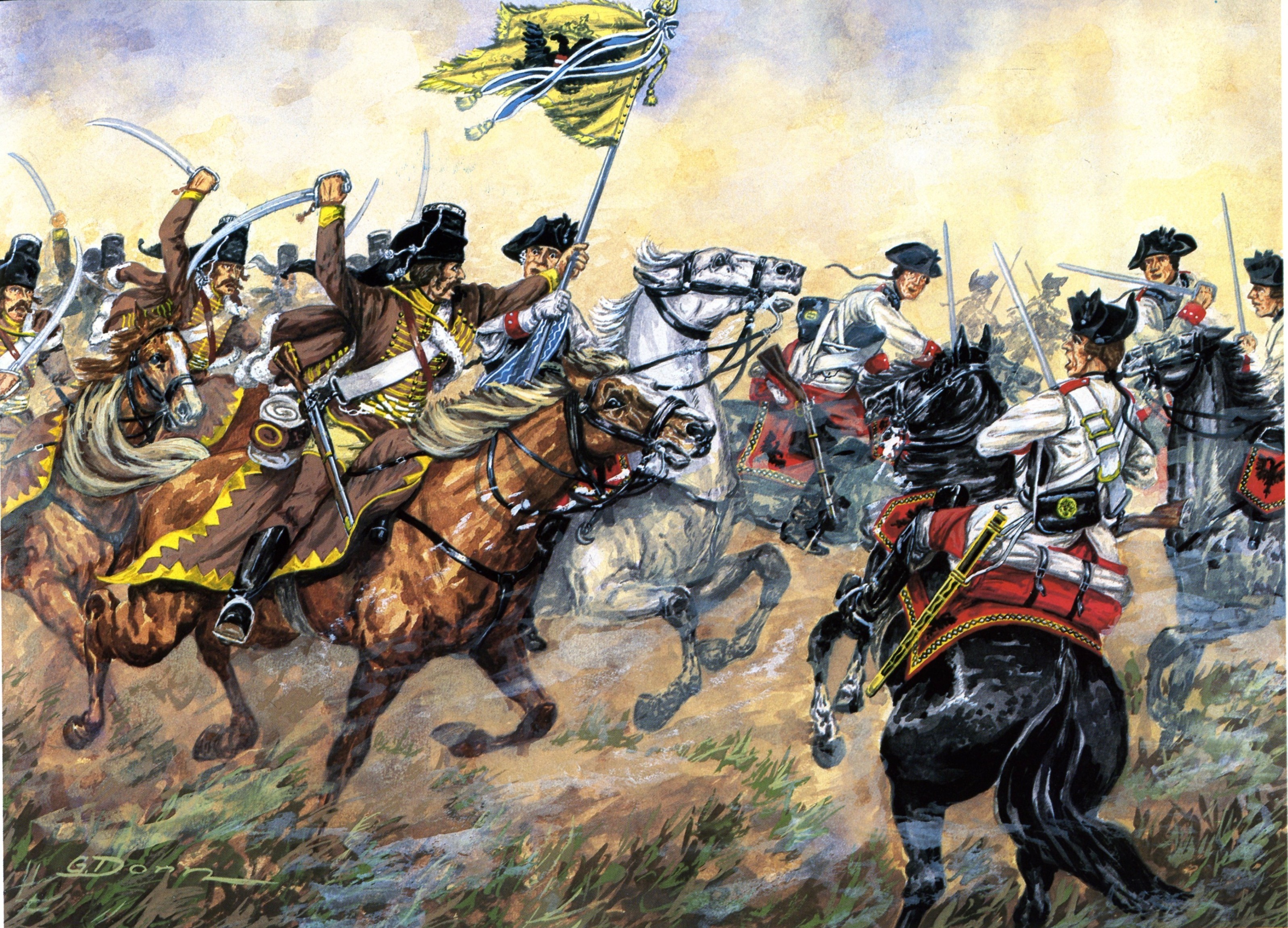 Предыдущая битва. Прусская армия 1756.