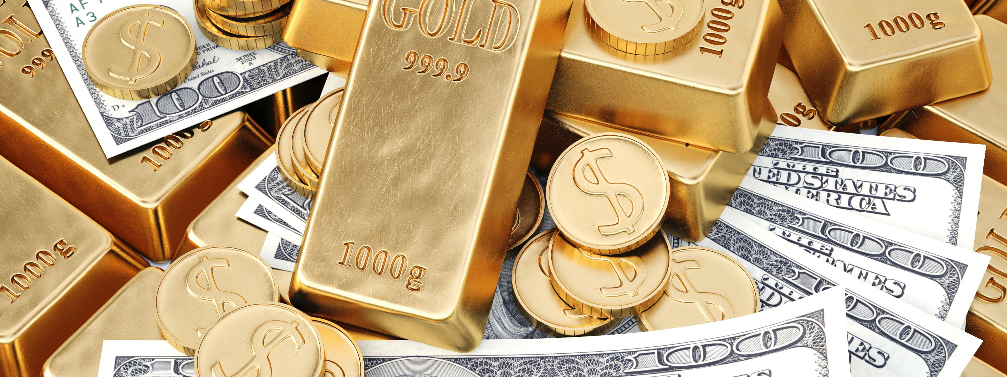 1000 золота в долларах. Деньги золото. Деньги золото богатство. Золотые слитки и монеты. Слитки золота и деньги.