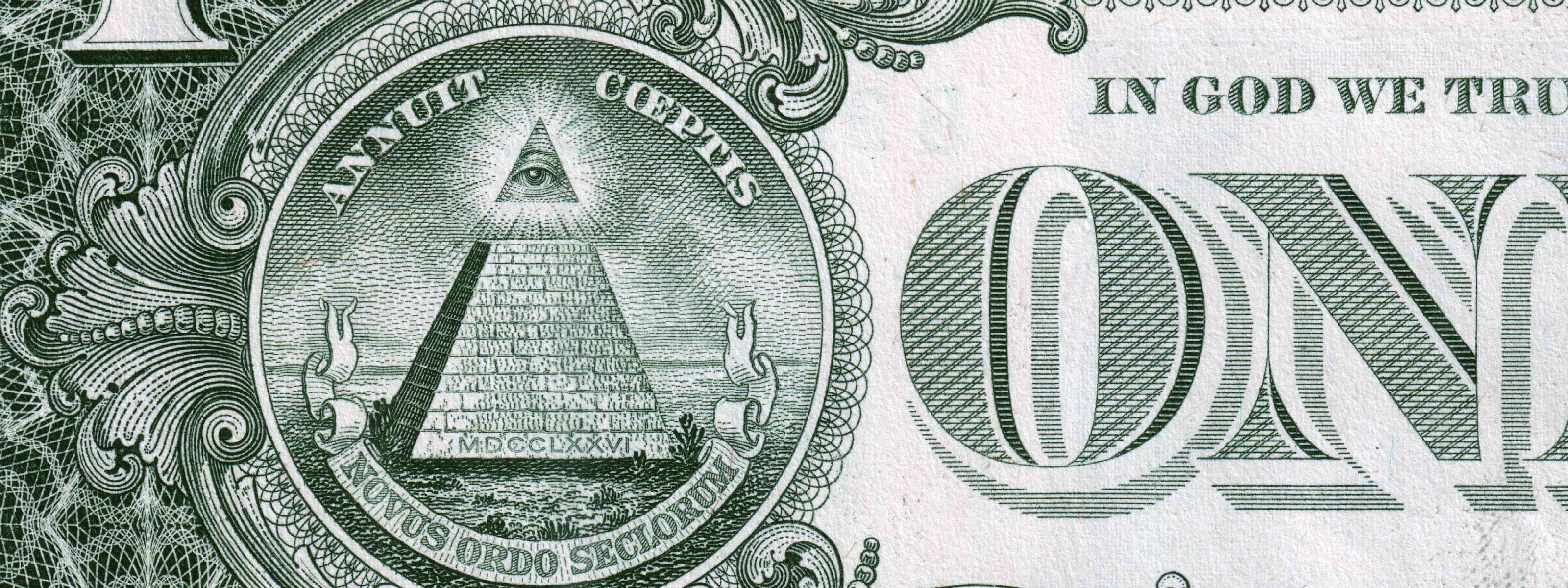 1 доллар работа. Всевидящее око символ масонов. Знаки масонов однодолларовая купюра. Пирамида масонов. Однодолларовая купюра масонство.