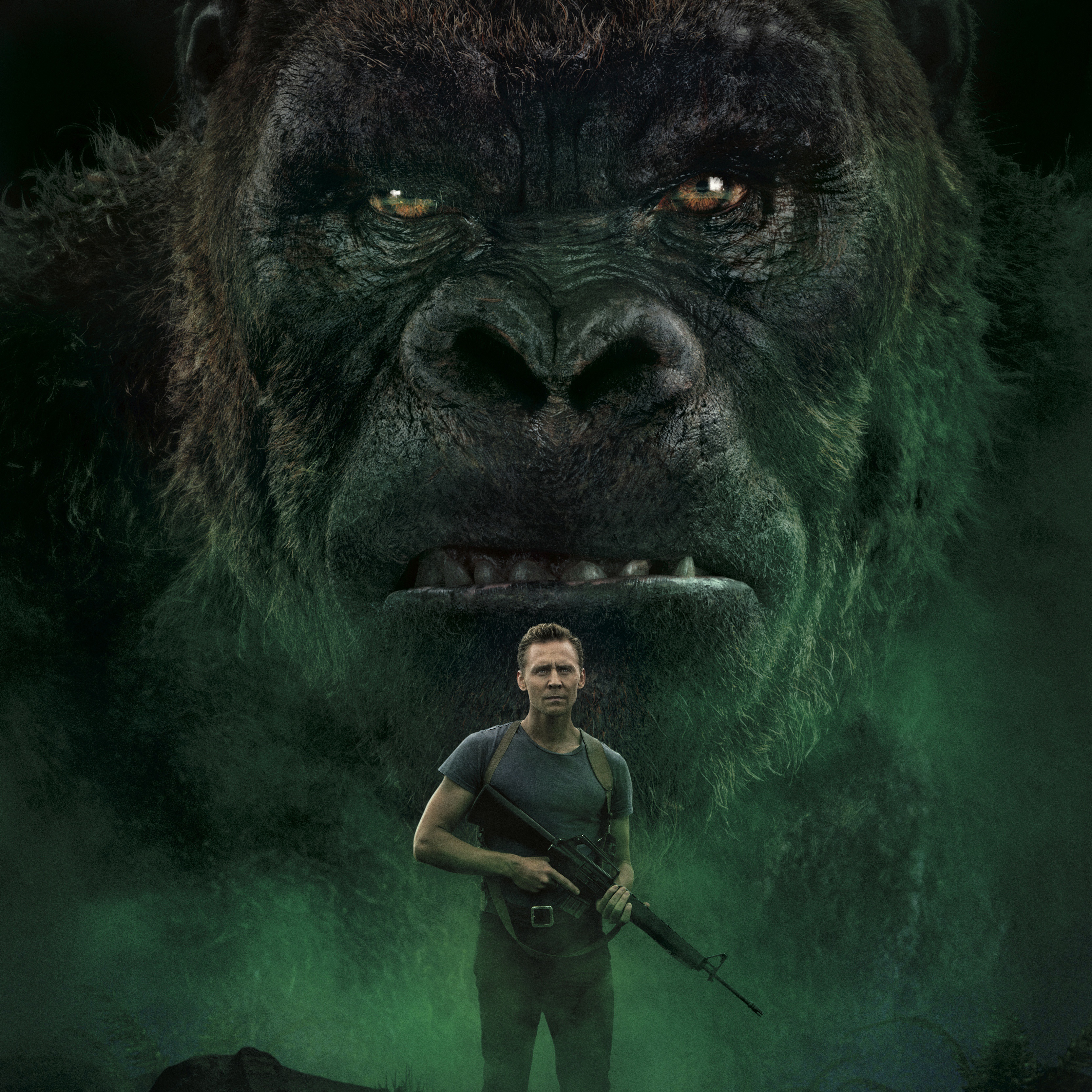 Обои Фильм, Movie, Kong: Skull Island, Кинг Конг: Остров Черепа на телефон  и рабочий стол, раздел фильмы, разрешение 3333x3333 - скачать