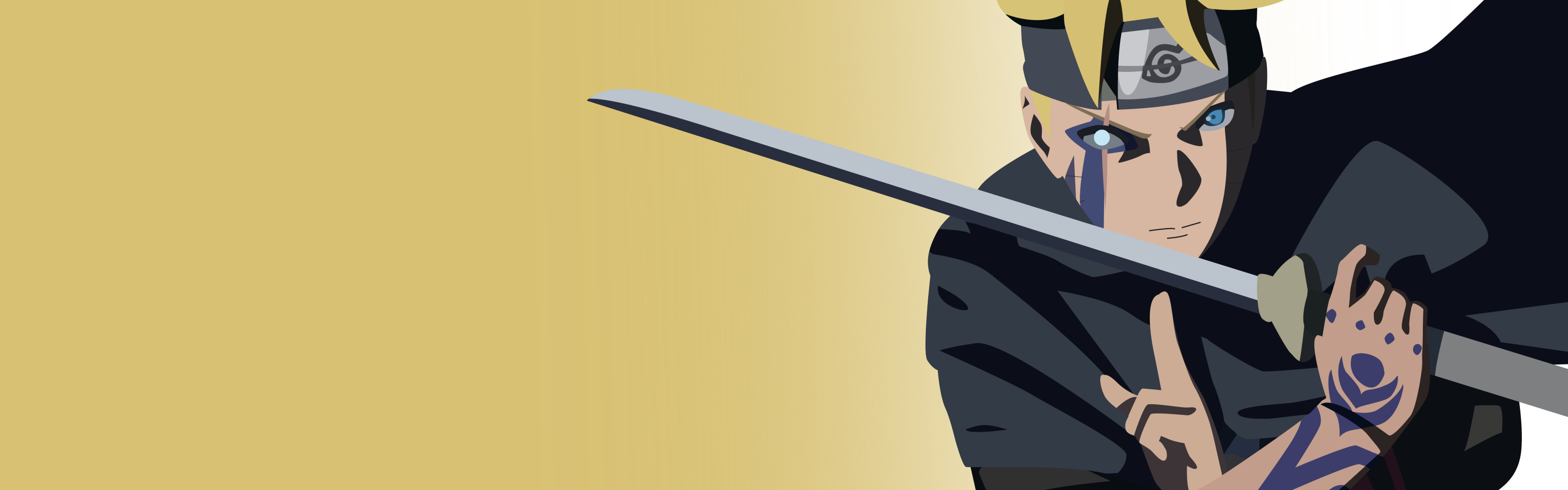 Скачать обои sword, Naruto, seal, anime, katana, fight, ken, blade, раздел  сёнэн в разрешении 3360x1050