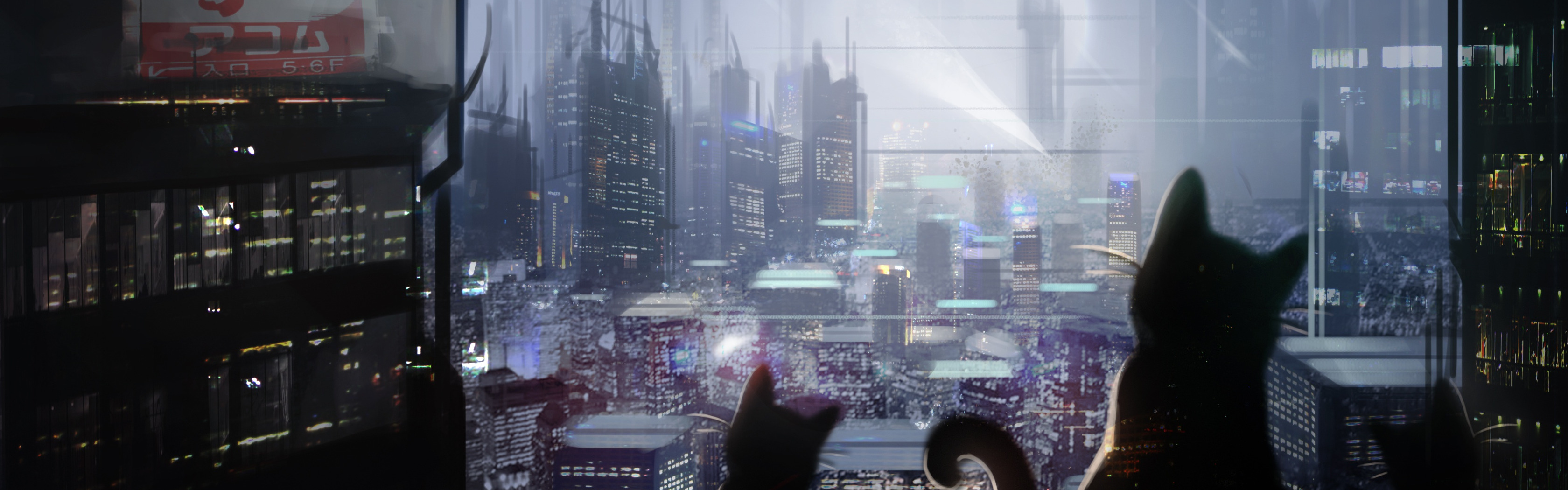 Cyberpunk cat wallpaper фото 5