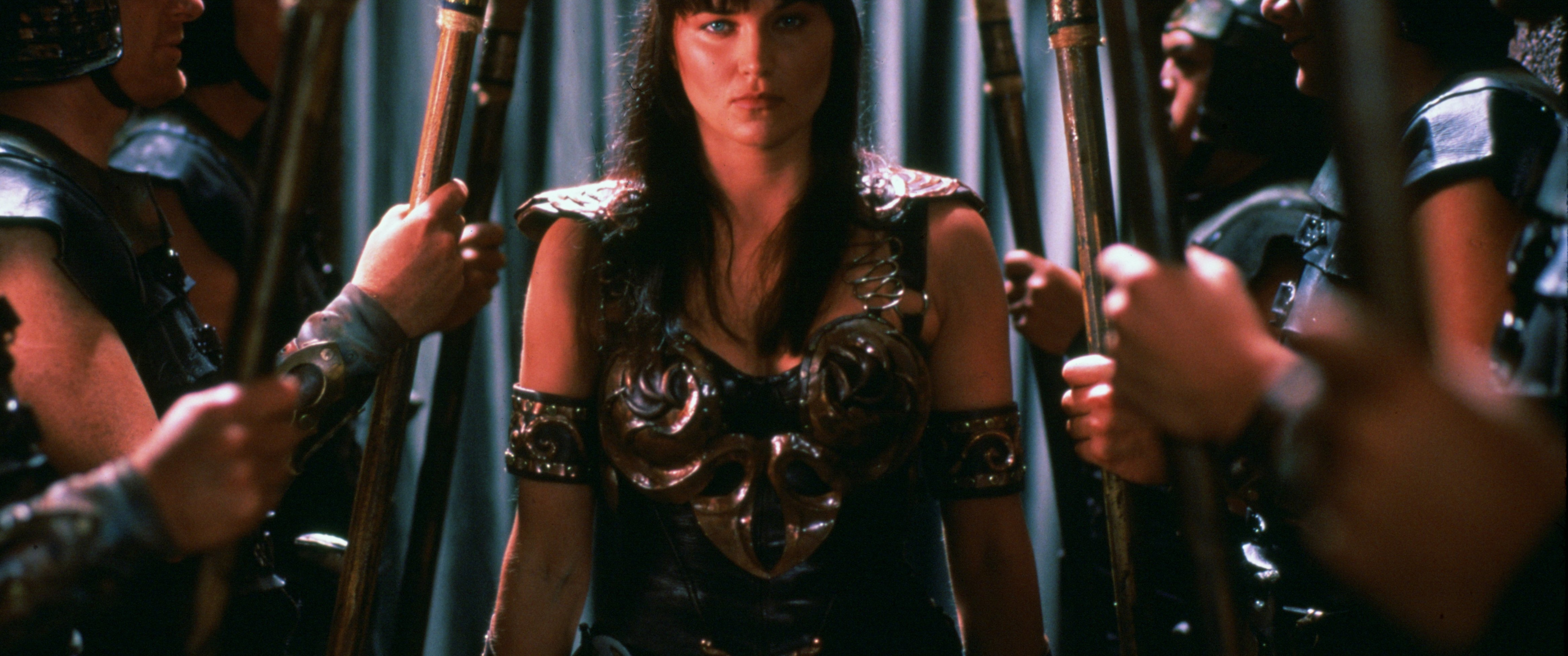 Скачать обои Королева, Warrior, Princess, Зена, Люси Лоулесс, Lucy Lawless,  Xena, раздел фильмы в разрешении 3440x1440