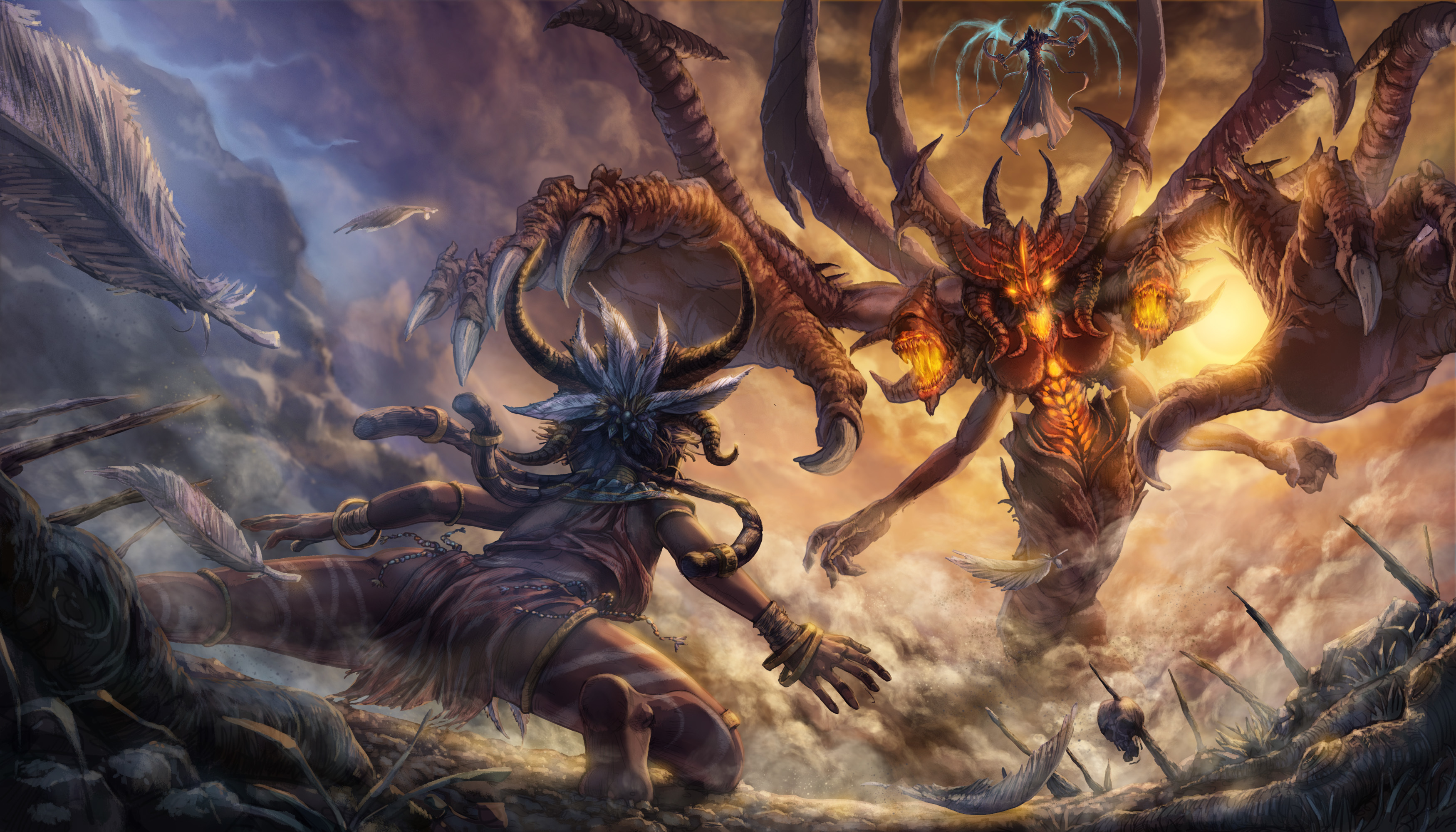 Скачать обои Blizzard, Art, Diablo 3, Diablo III, Blizzard Entertainment,  Fan Art, Witch Doctor, Fanart, раздел игры в разрешении 3500x2000