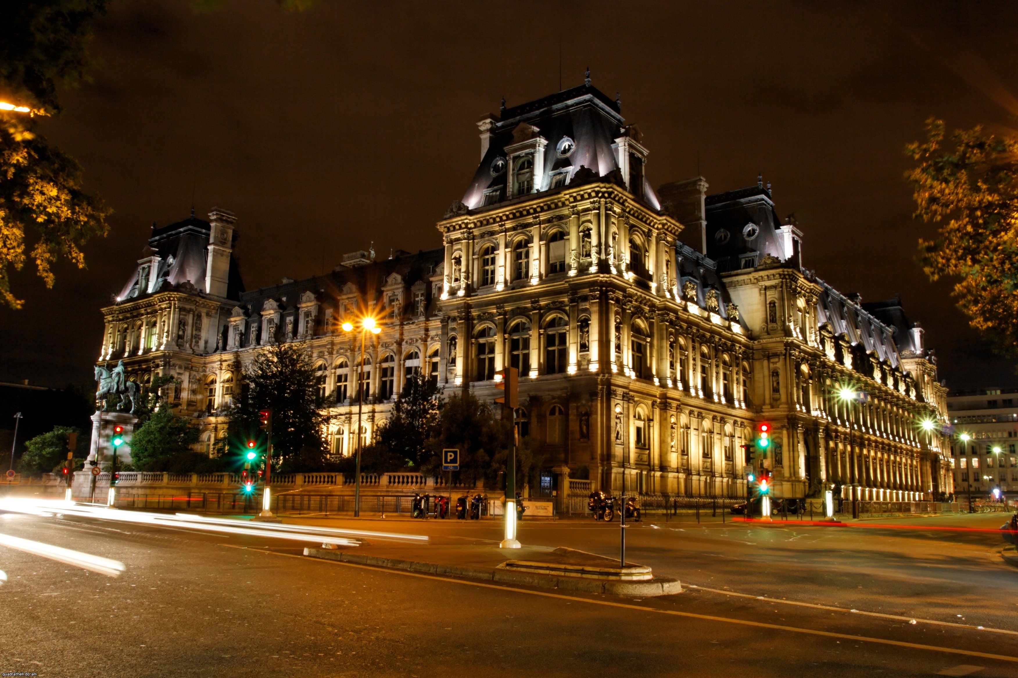 город париж ночью