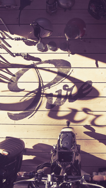 vintage, motorcycle, Workshop