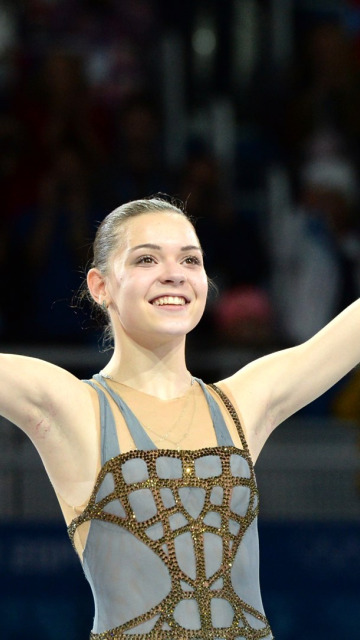 радость, улыбка, золото, победа, фигурное катание, Россия, Russia, олимпийская чемпионка